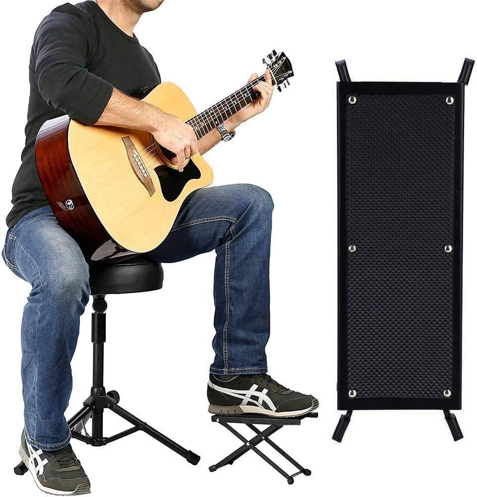 Guitar Foot Stool – Adjustable & Foldable Iron Guitar Foot Rest