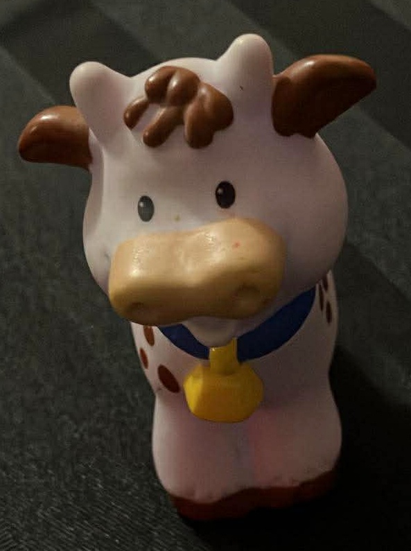 Little People 2002 Cow Brown and White Spots and Bell