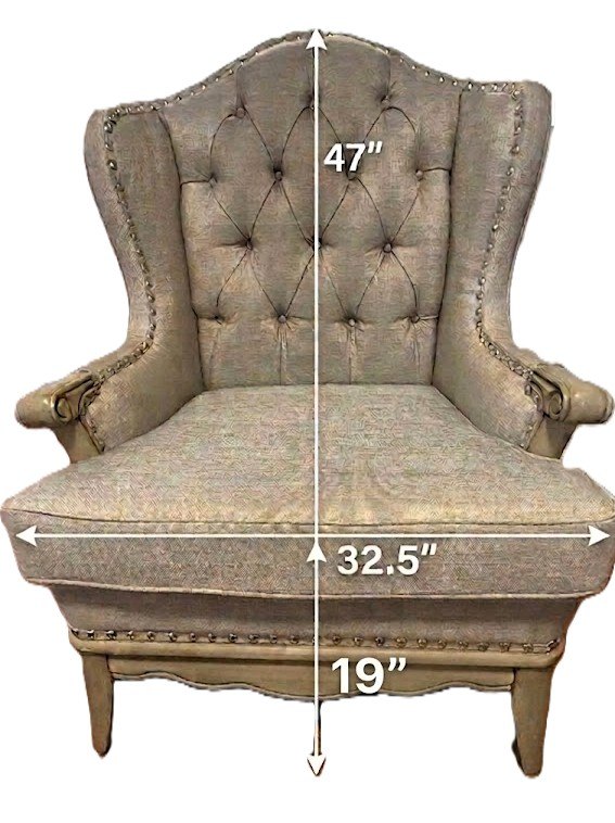 [price drop]High-End Oversized Wingback Accent Chair - Like New