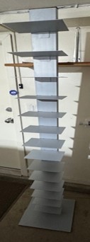 Pair of metal contemporary bookshelves