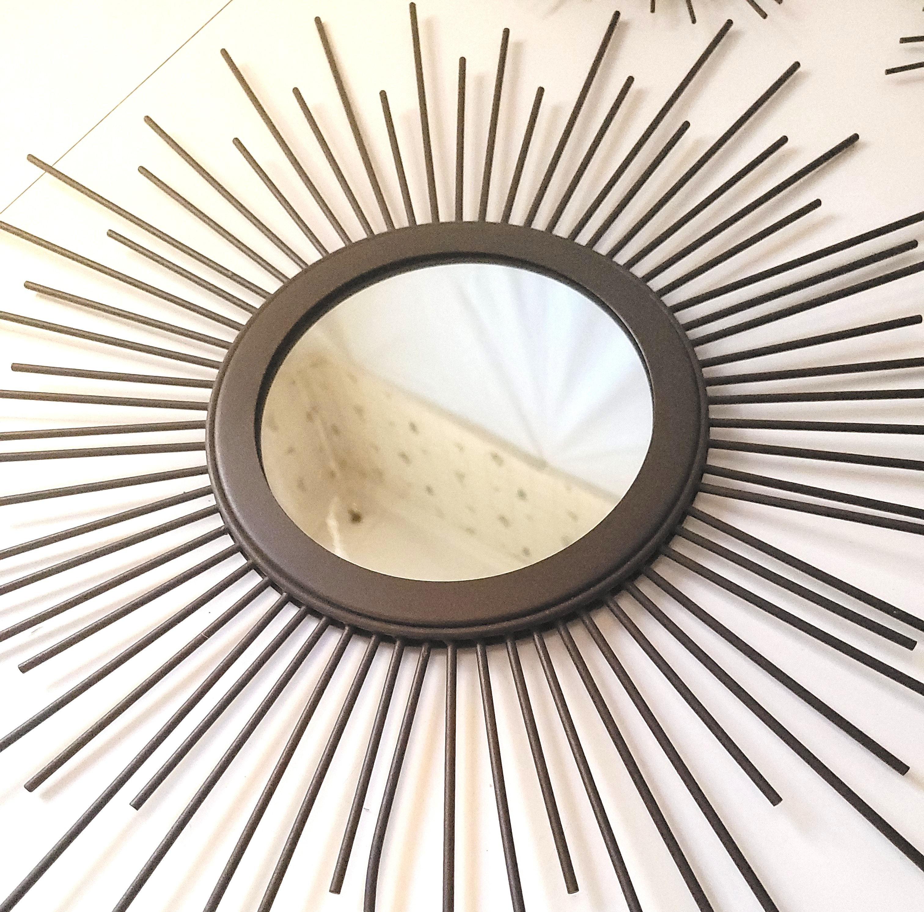 3pc Style Sunburst Wall Set Large 23" Starburst Mirror and duo - photo 2