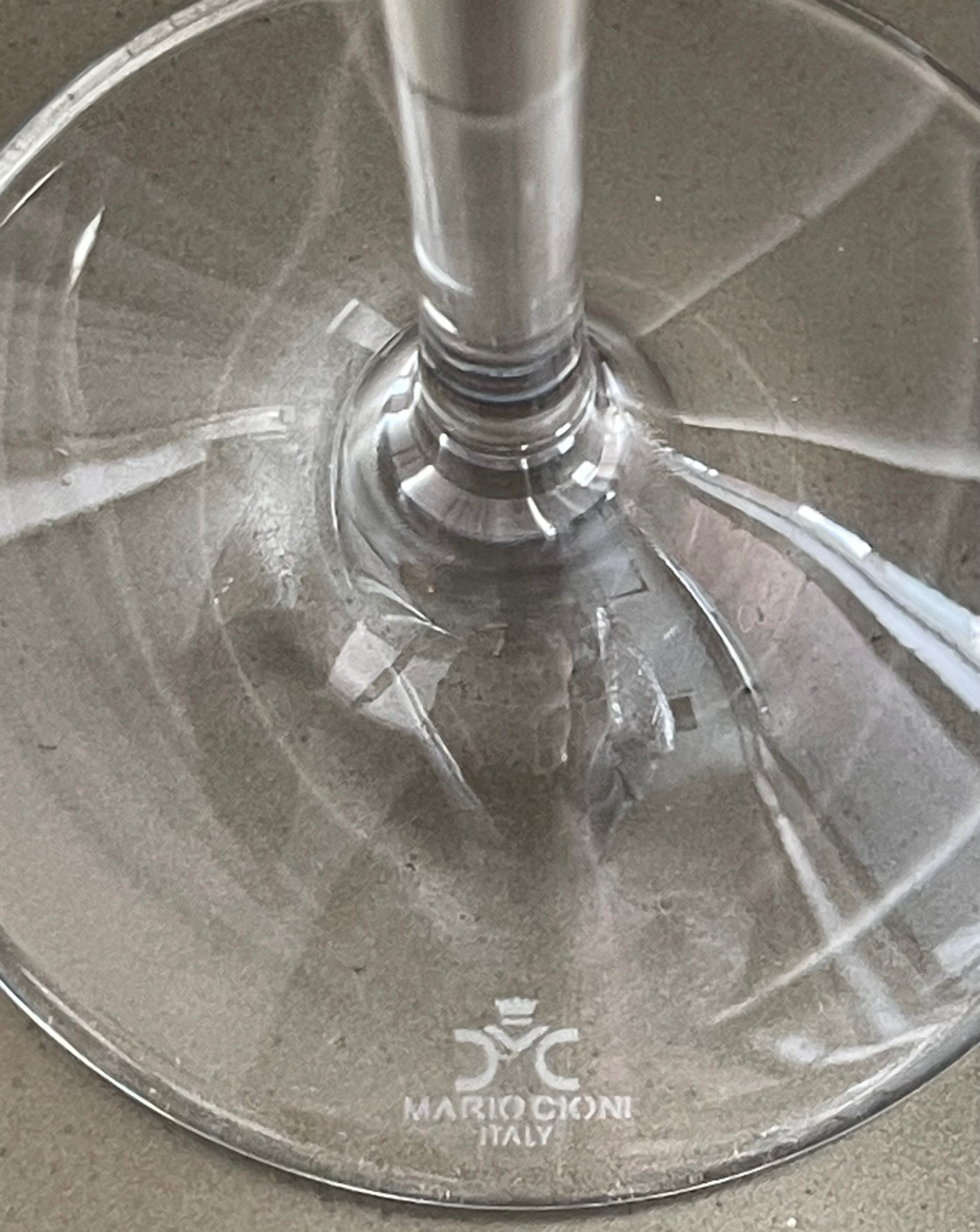 2 Rare Mario Cioni Italian Crystal Champagne Flutes - photo 3