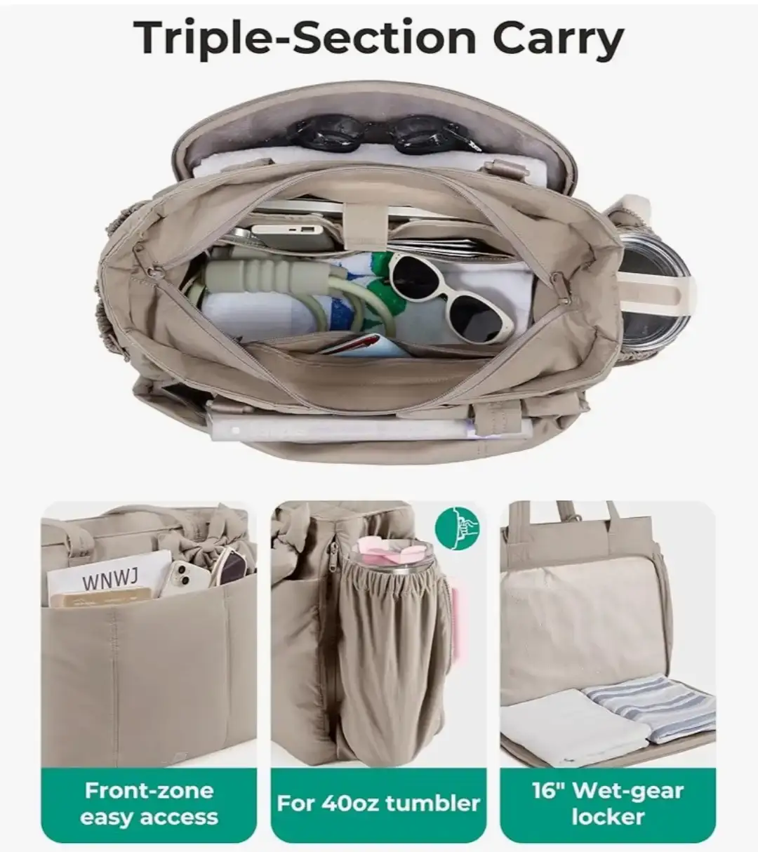 BAGSMART Crush Bow Tote Bag - photo 3