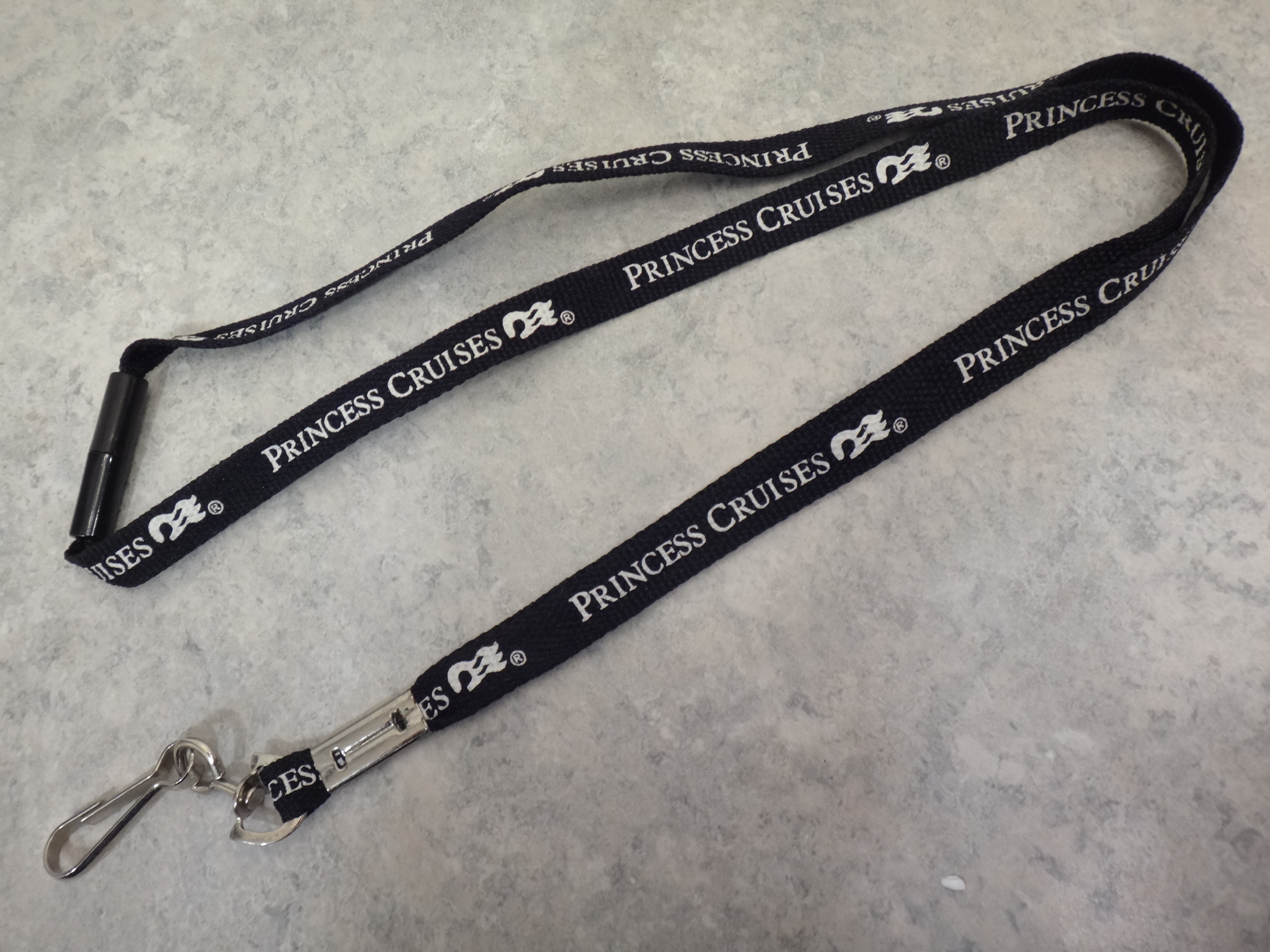 ✅♻️PRINCESS CRUISES Black & White Lanyard ID Holder