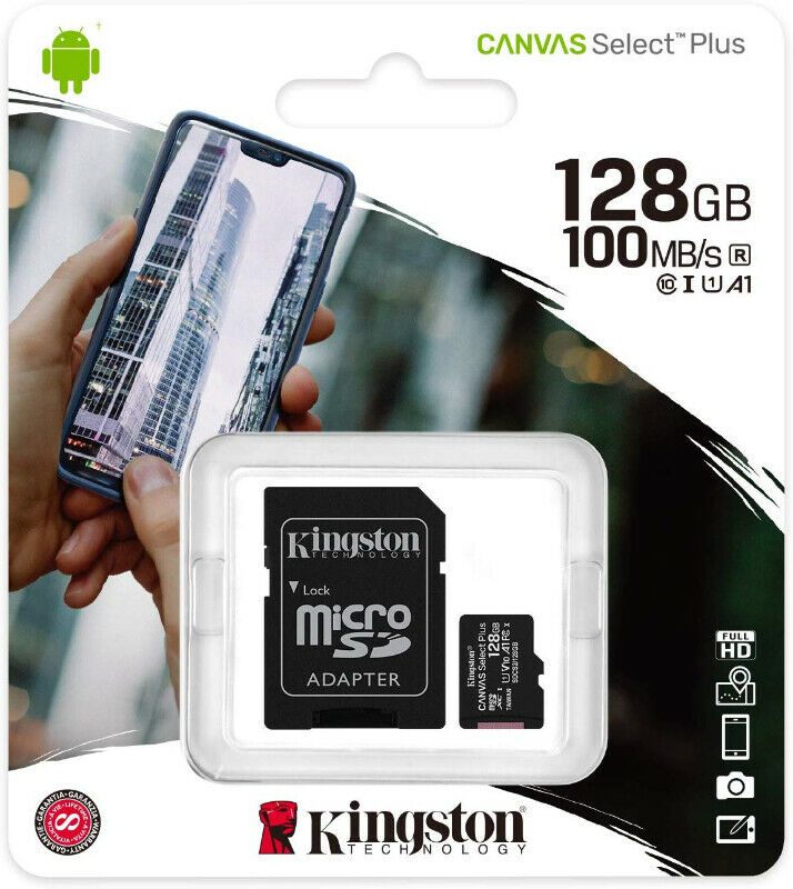 Kingston 128GB microSDHC Canvas Select Plus Class 10 UHS-I