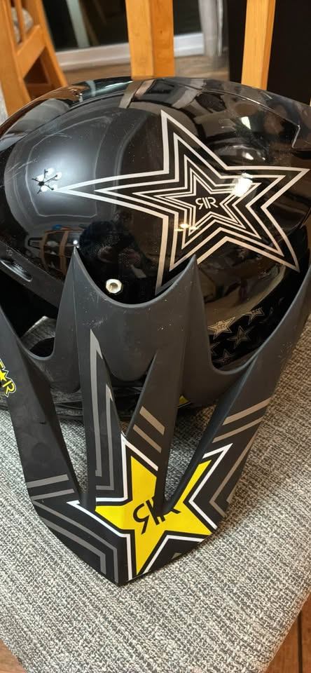 New Rockstar Full Face MotorCross Motorcycle Helmet size Med - photo 5