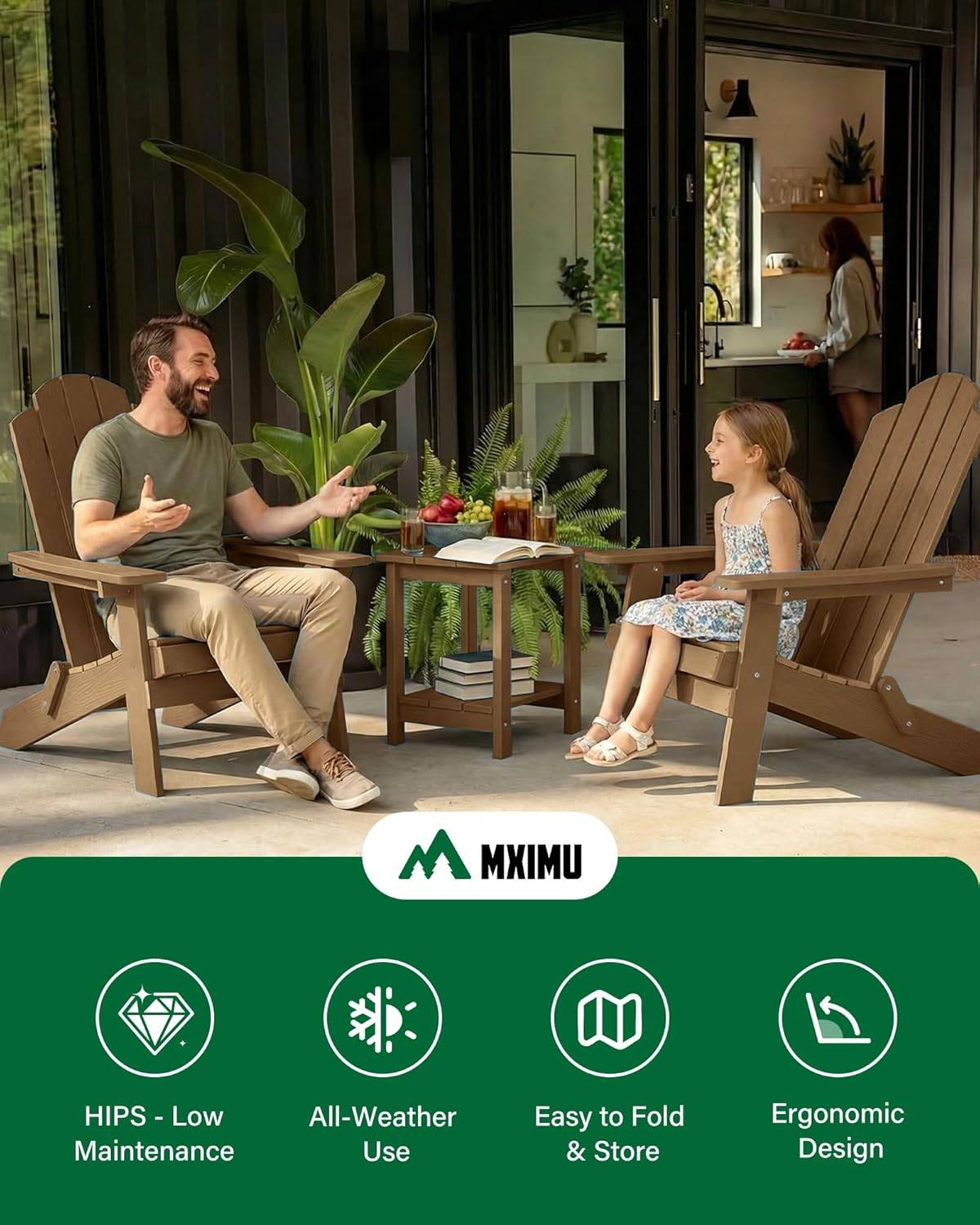 MXIMU Foldable Adirondack Chair - Outdoor Comfort - photo 3