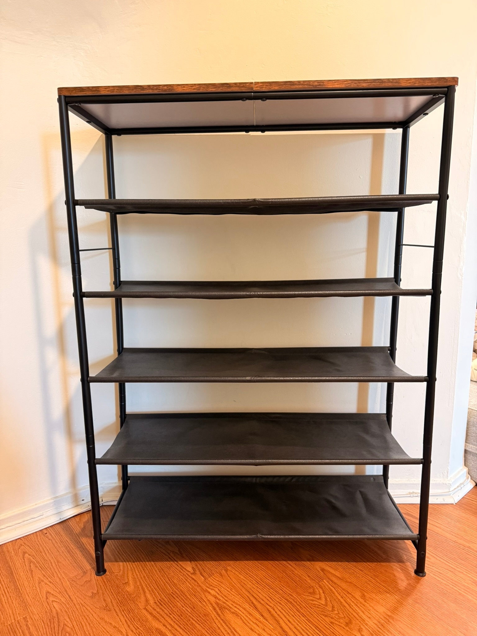 5-Tier Shoe Rack with Top Shelf – Like New