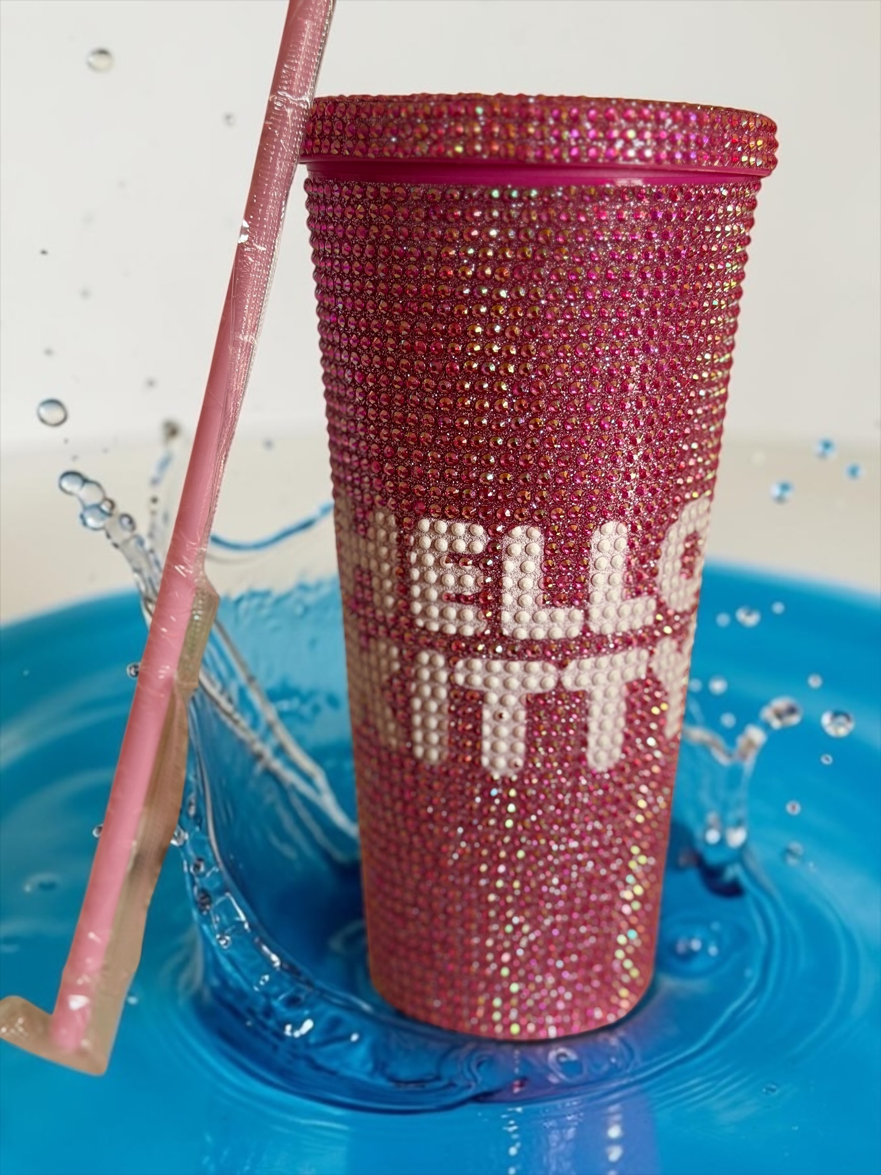 Hello Kitty Rhinestone Cup with Straw - photo 2