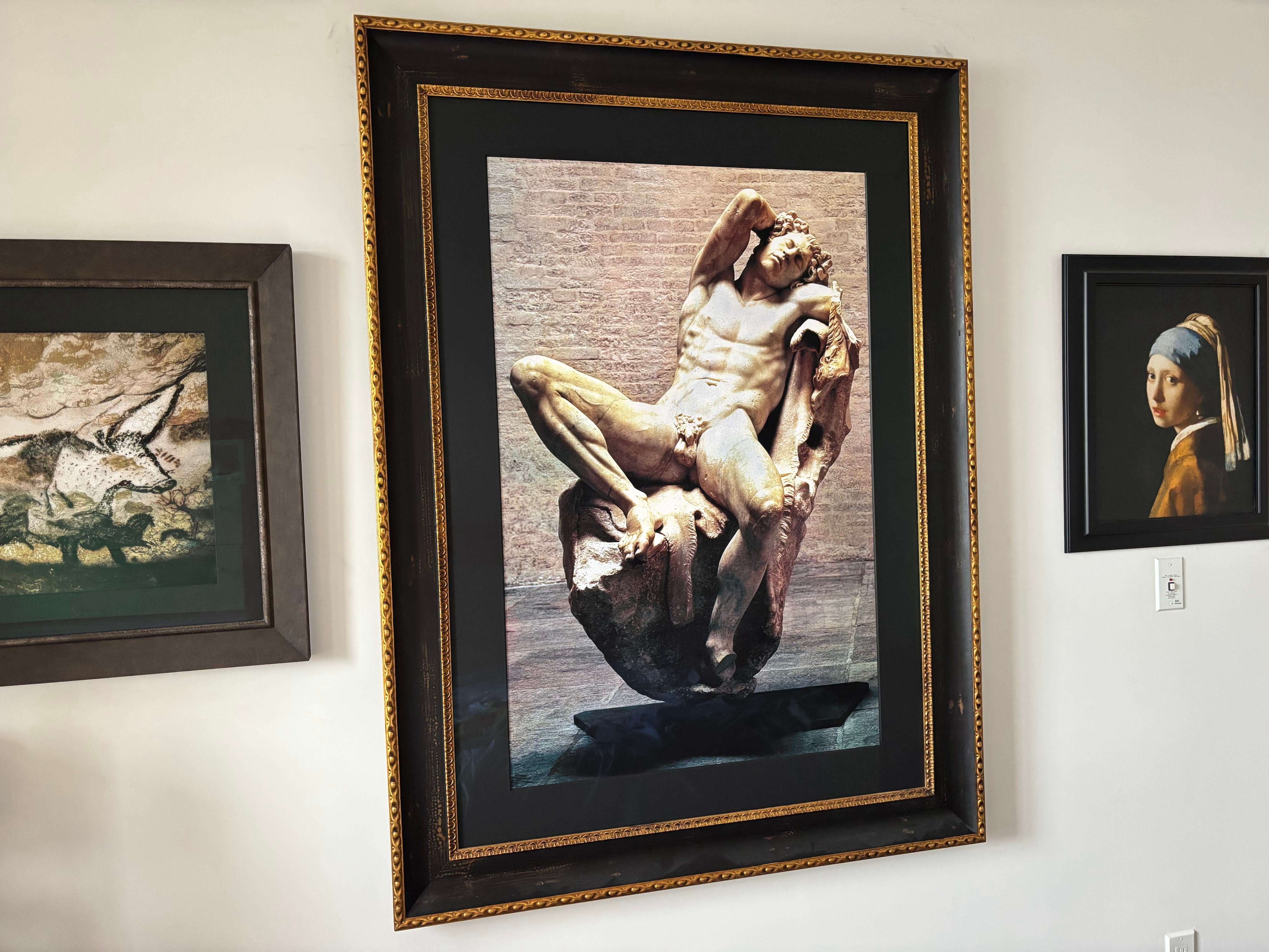 Stunning XL Sensual Framed Art - Greek Sculpture - 60" Tall - photo 4