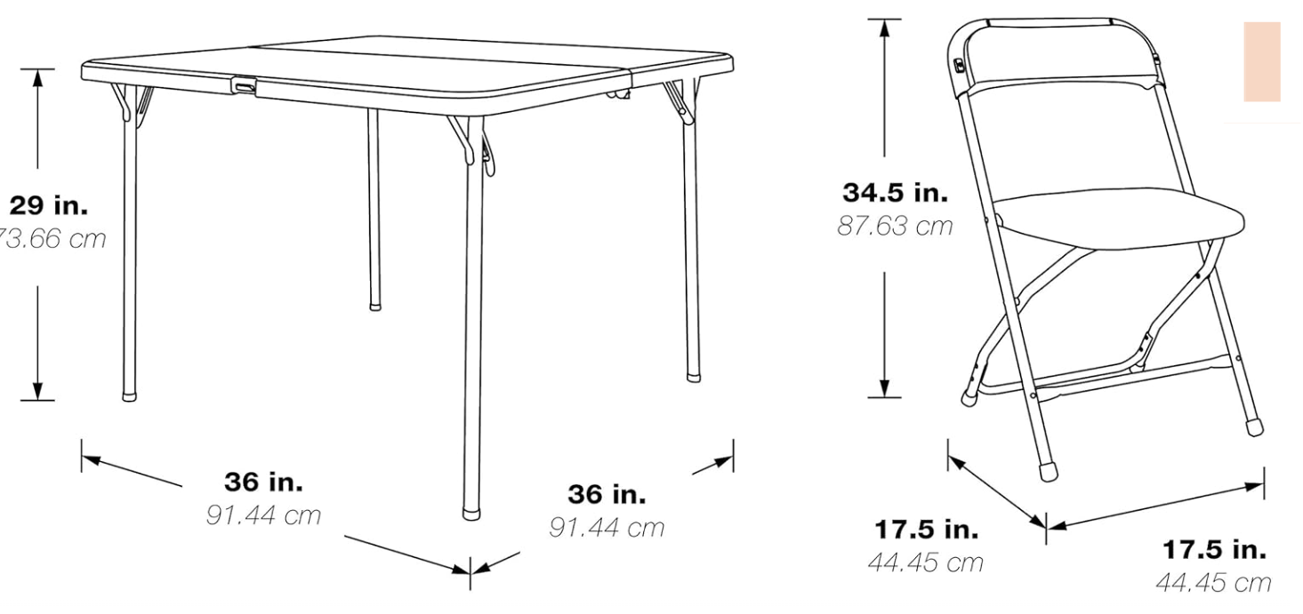 Folding Table and 4 Chairs Set - New in box - photo 3