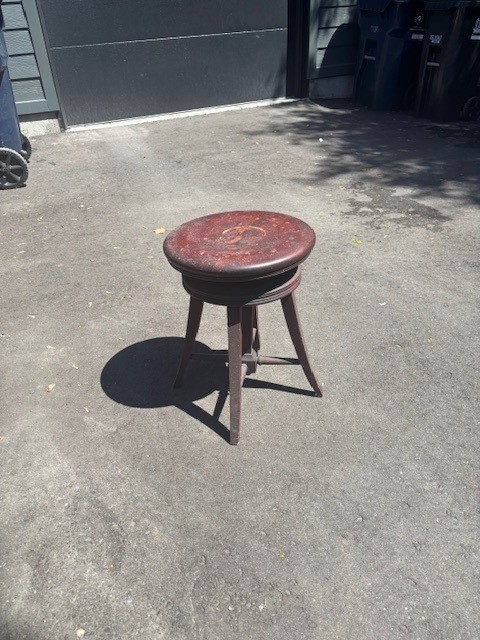 Vintage Adjustable Swivel Stool