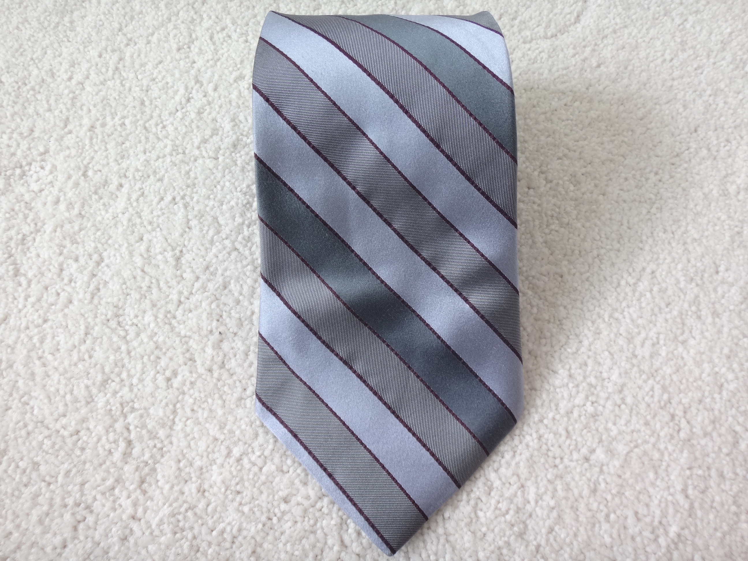 ✅♻️Calvin Klein 100% Silk Striped Tie Made in USA 🇺🇸