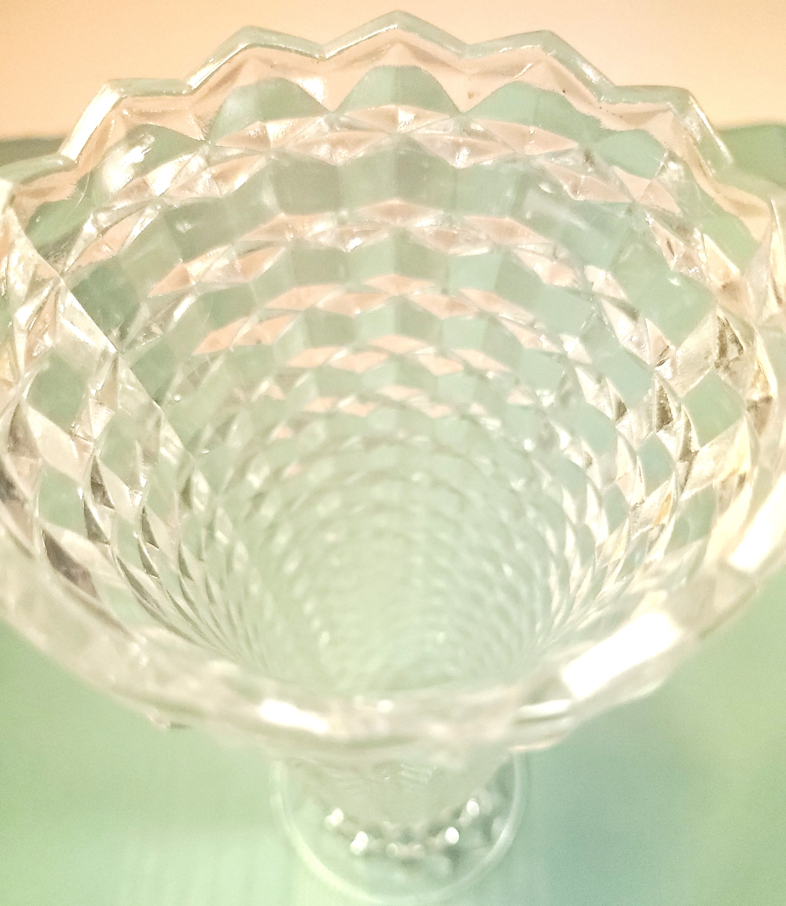Anchor Hocking Wexford Clear Glass Footed Vase, Circa 1967-1975 - photo 5