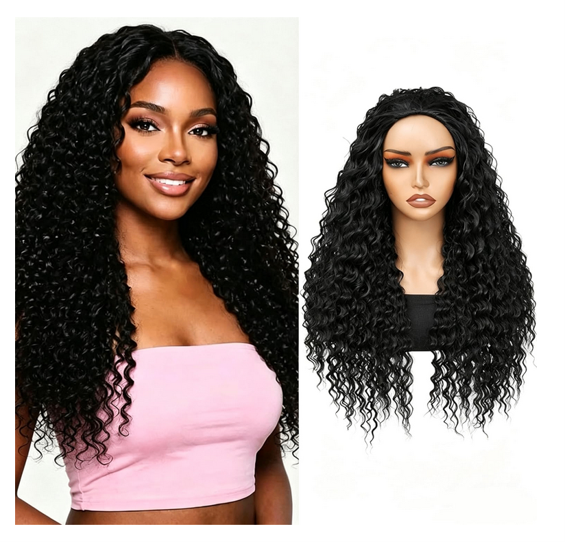 24” Kinky Curly Half Wig