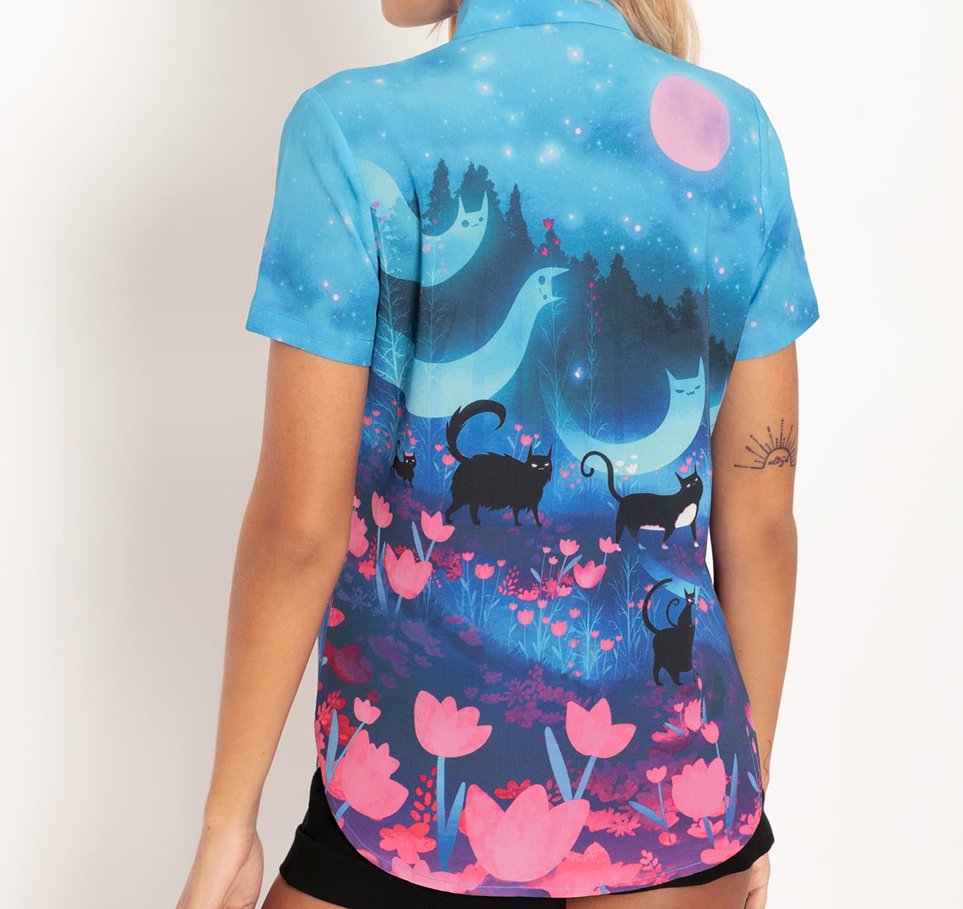 Blackmilk Kitty Parade Button Up Shirt - photo 3