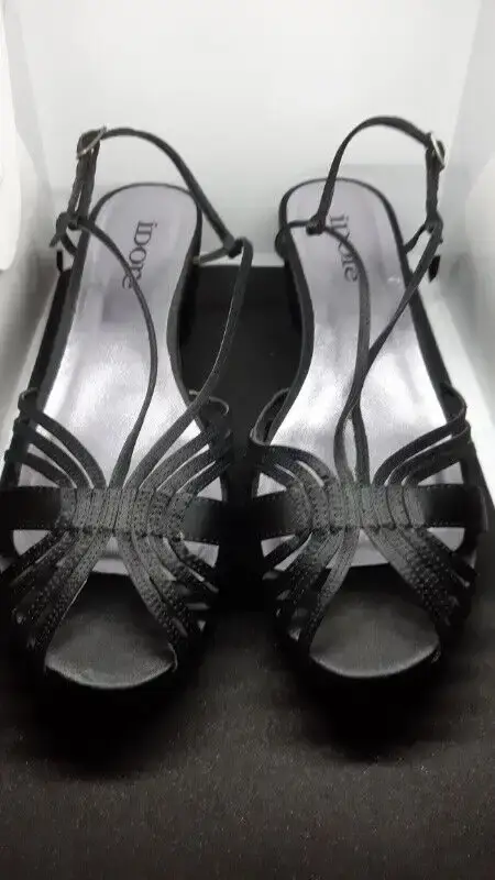 Black Satin Sandals - photo 2