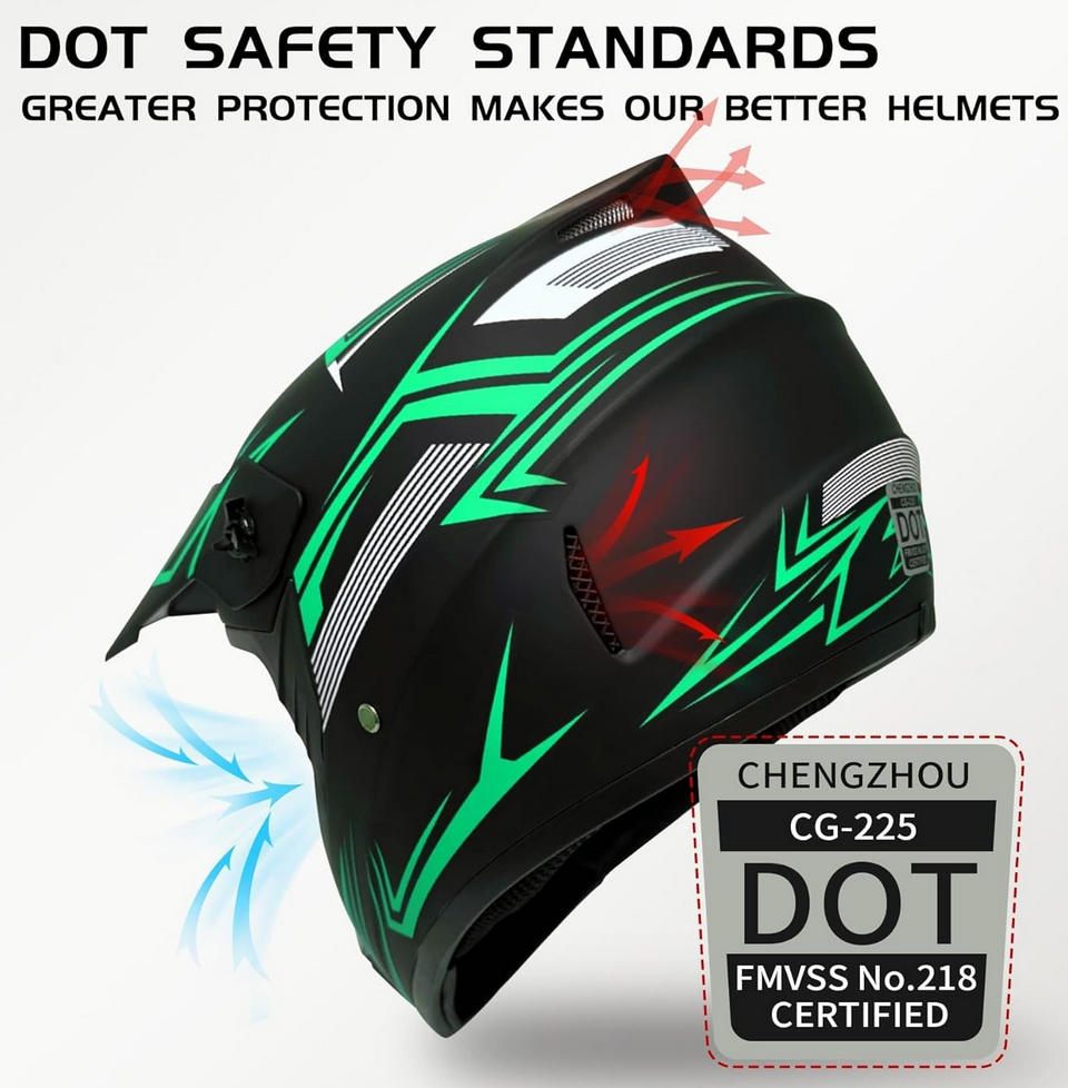 Helmet DOT Approved - Green XL (NEW) - photo 5