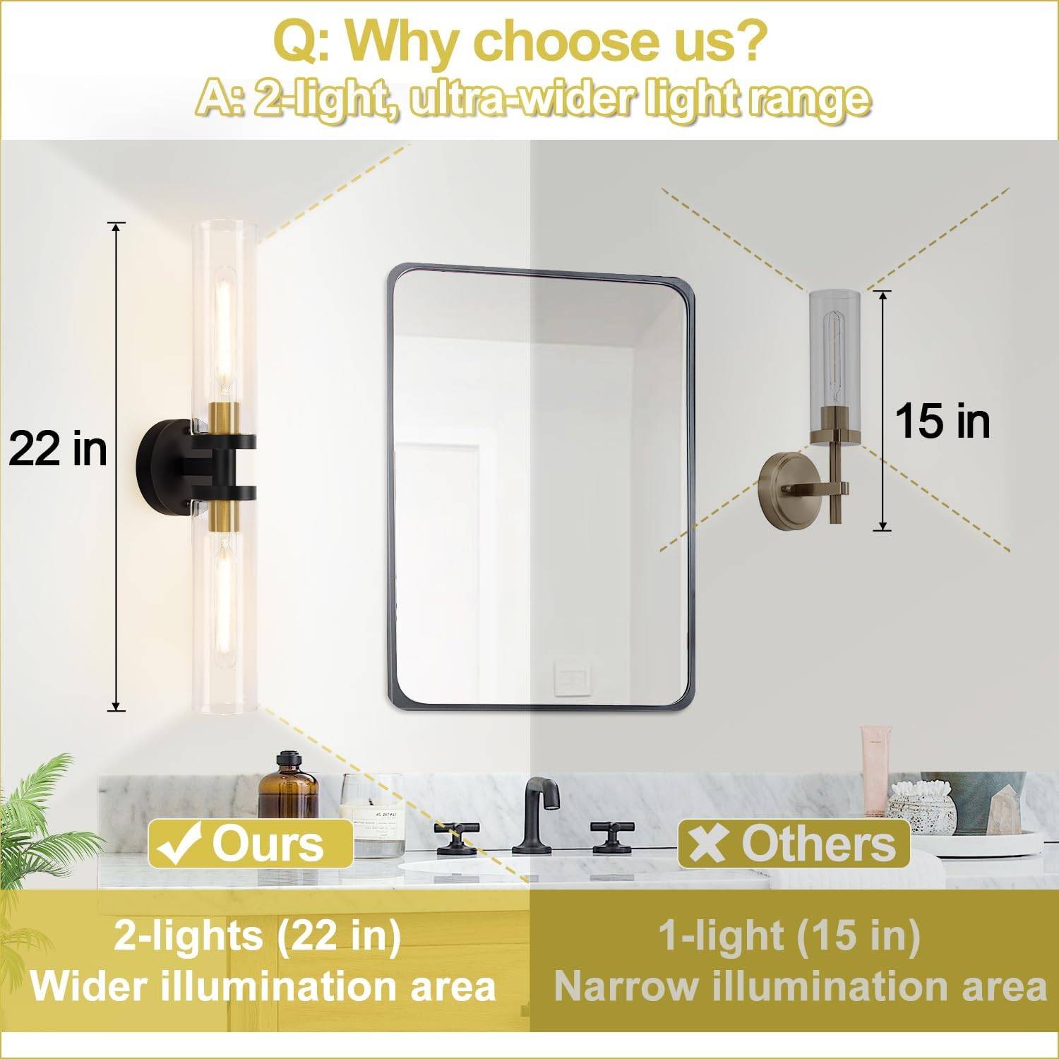 Modern Wall Sconce with Clear Glass Shade - photo 3