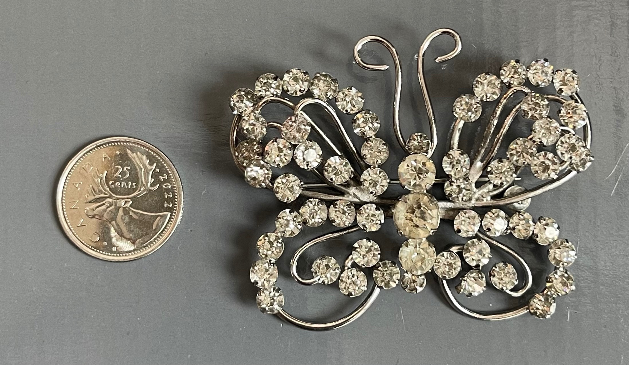 Vintage 1940s Sterling Silver Butterfly Brooch – 27g - photo 5