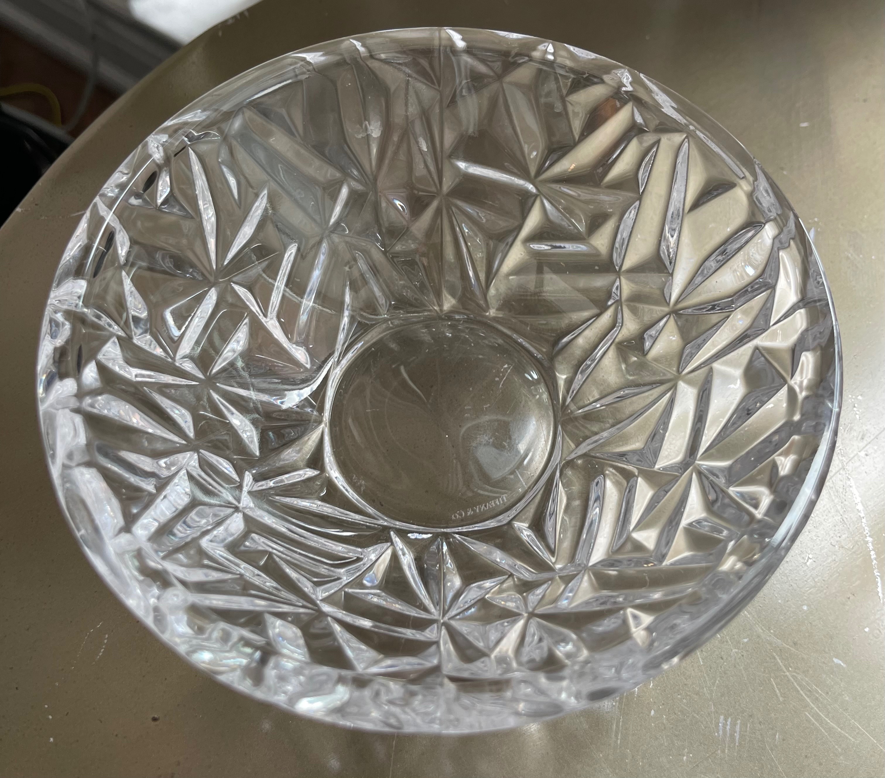 Tiffany & Co. Signed Rock Cut Crystal Bowl (6") - photo 3