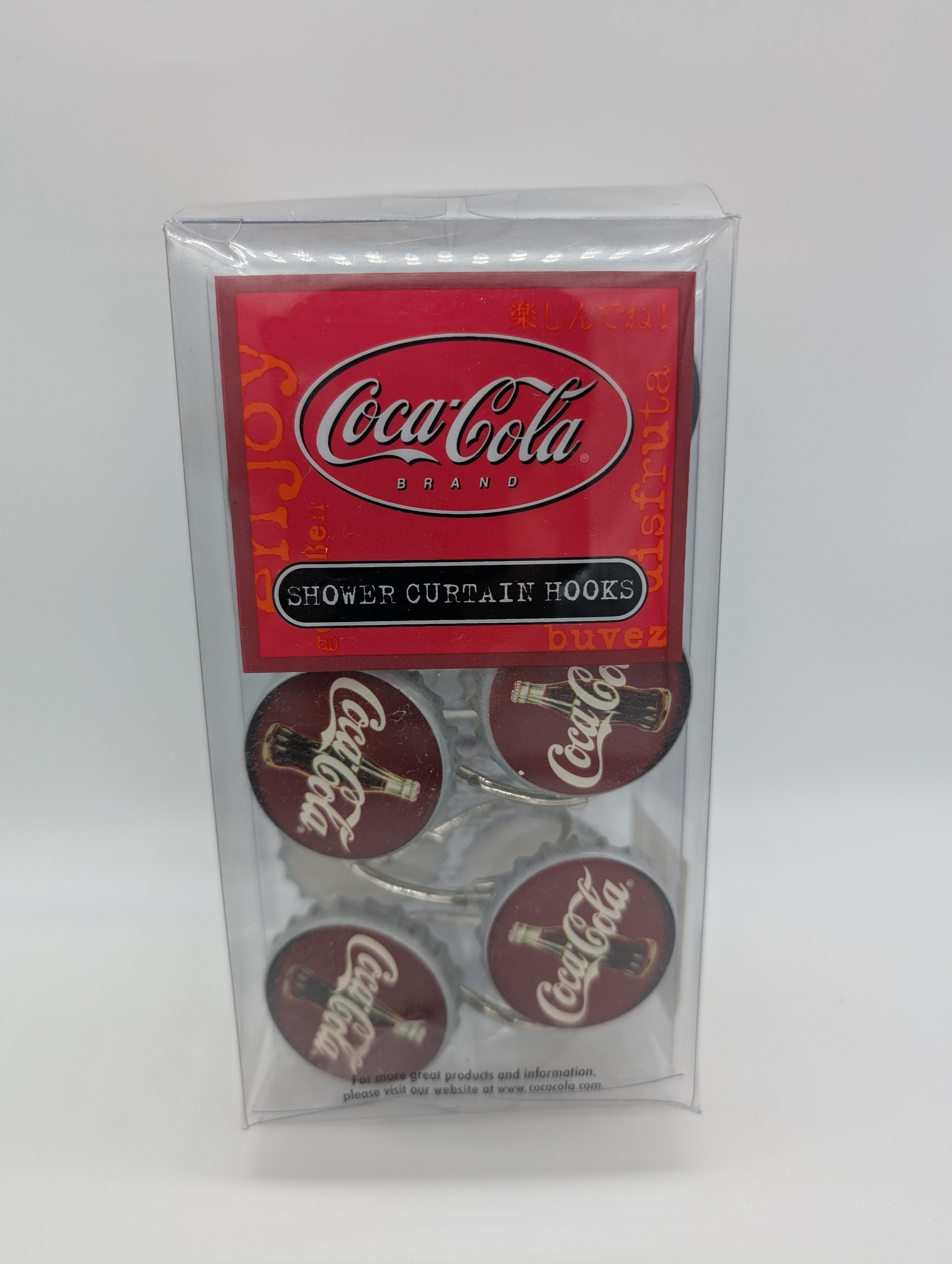 🥤Classic Coca-Cola Bottle Cap Shower Curtain Hooks-Full Set!🥤