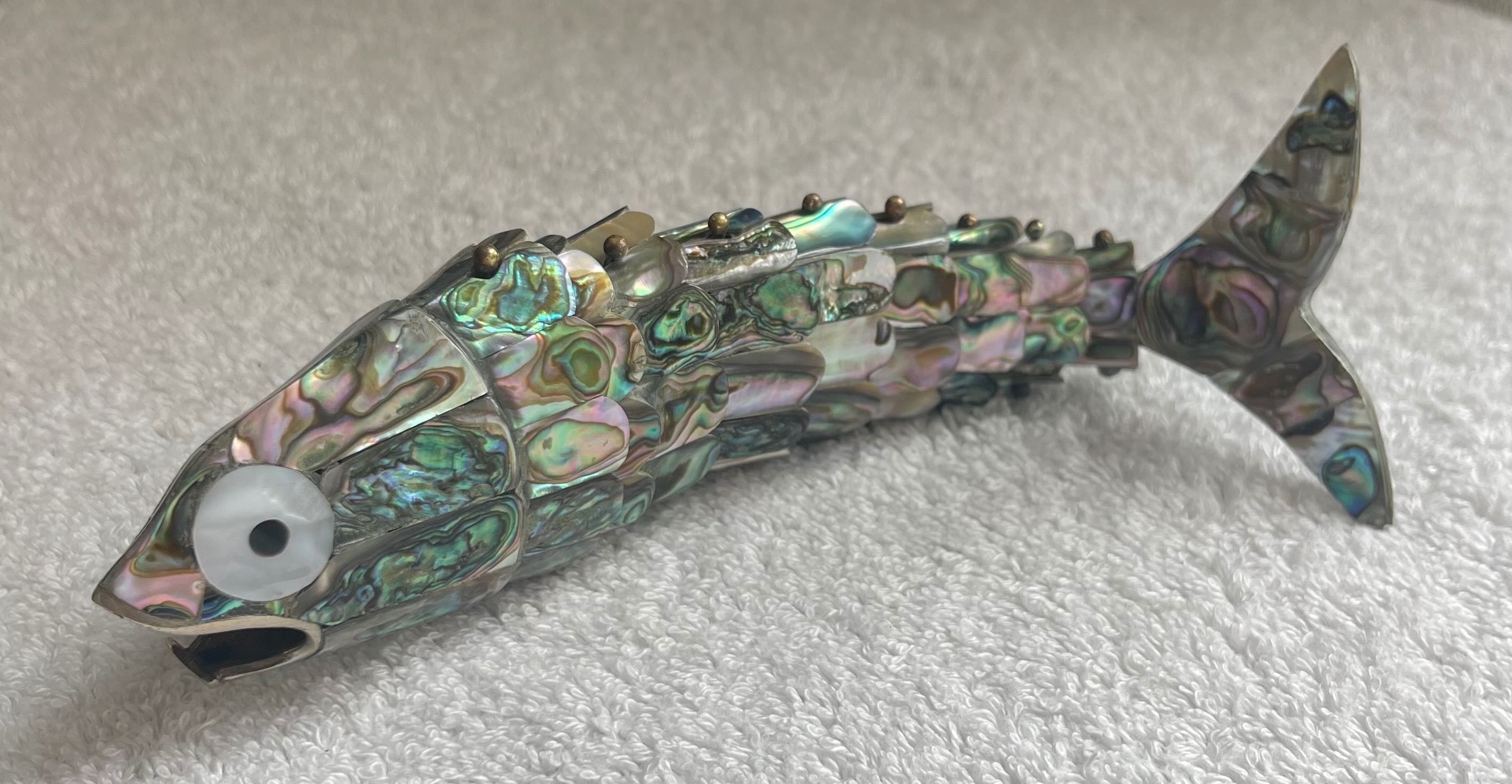 Vintage 8" Articulated Abalone Fish (Bottle Opener)