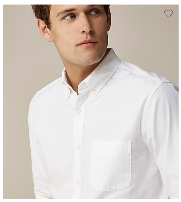 ✅J. CREW Men's SMALL SLIM FIT White Oxford Shirt - photo 3