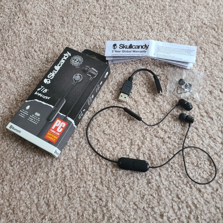 Skullcandy Jib Wireless/Bluetooth In-Ear Earbuds, Black