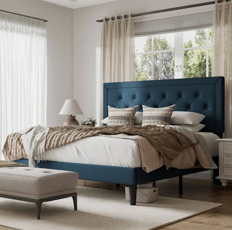 Queen Size Tufted Upholstered Bed Frame - New in box - photo 2