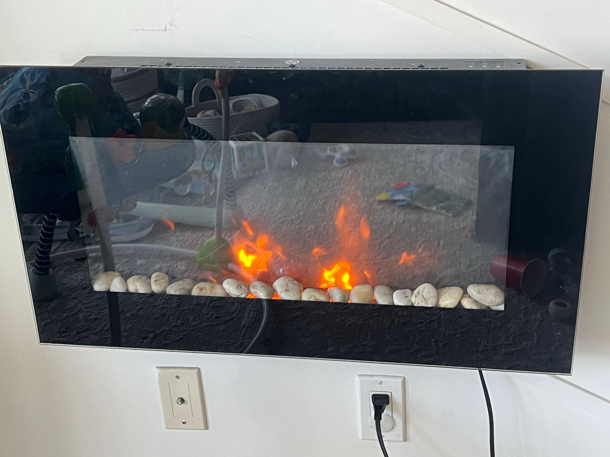 Wall mount electrical fireplace - photo 2