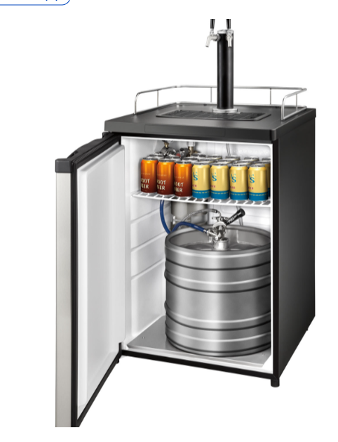 Insignia 2‑Tap Kegerator (NS‑BK2TSS6)