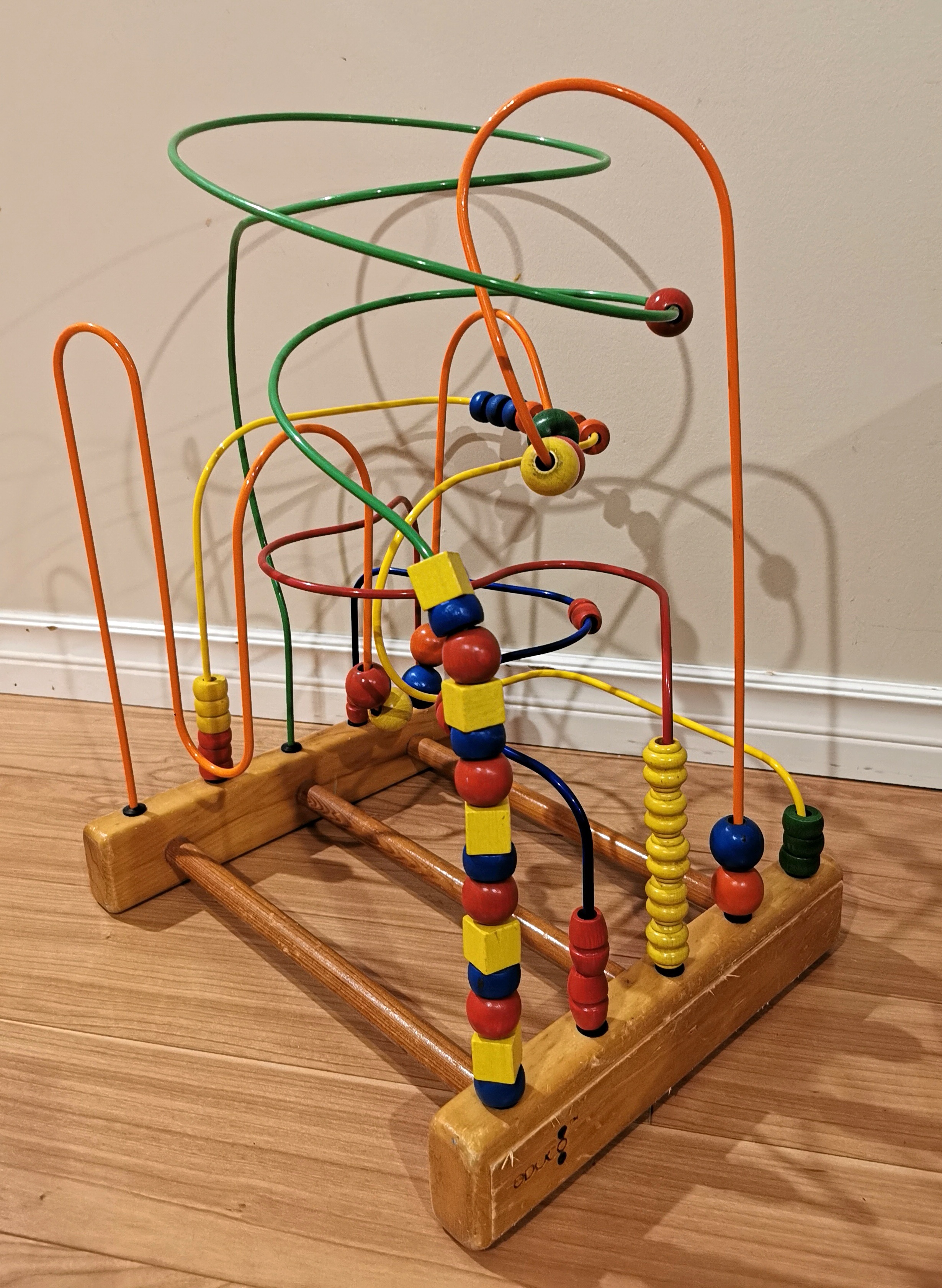 Jumbo Wooden Bead Roller Coaster Activity Maze Toys for Toddlers - photo 2
