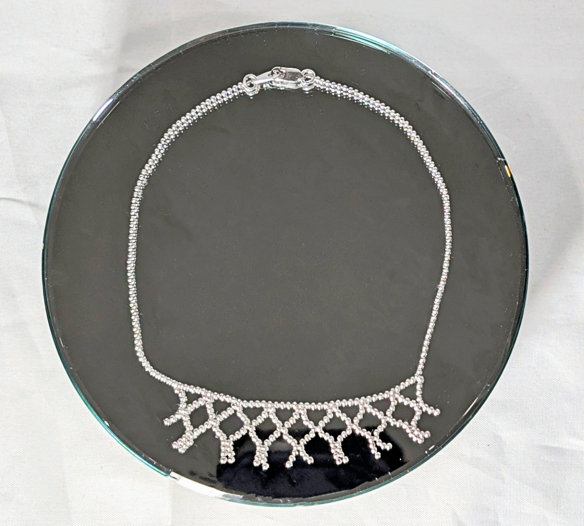 10K White Gold Fancy Anklet - photo 2