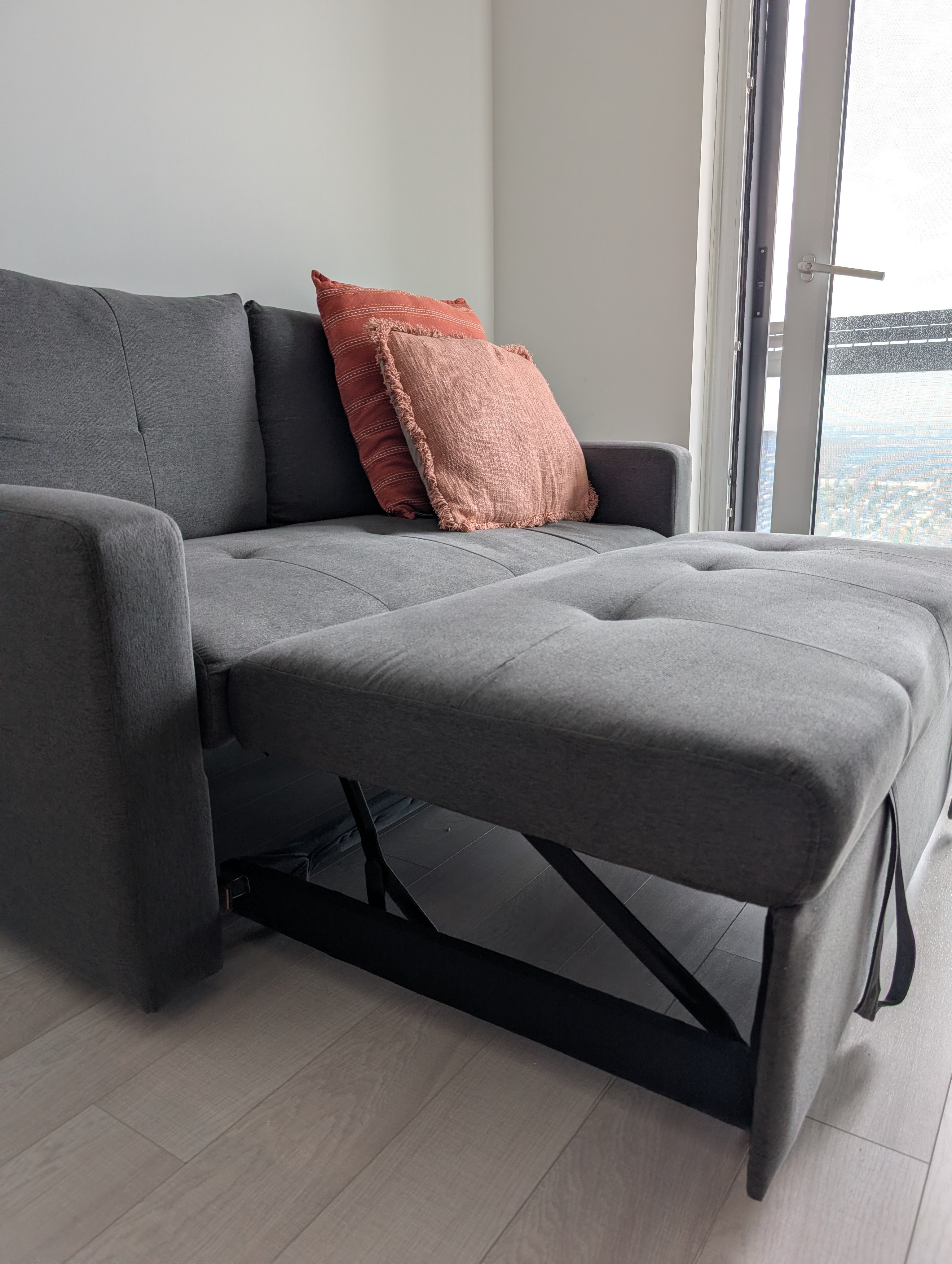 2-SEATER FABRIC PULL-OUT LOVESEAT SLEEPER SOFA - photo 5