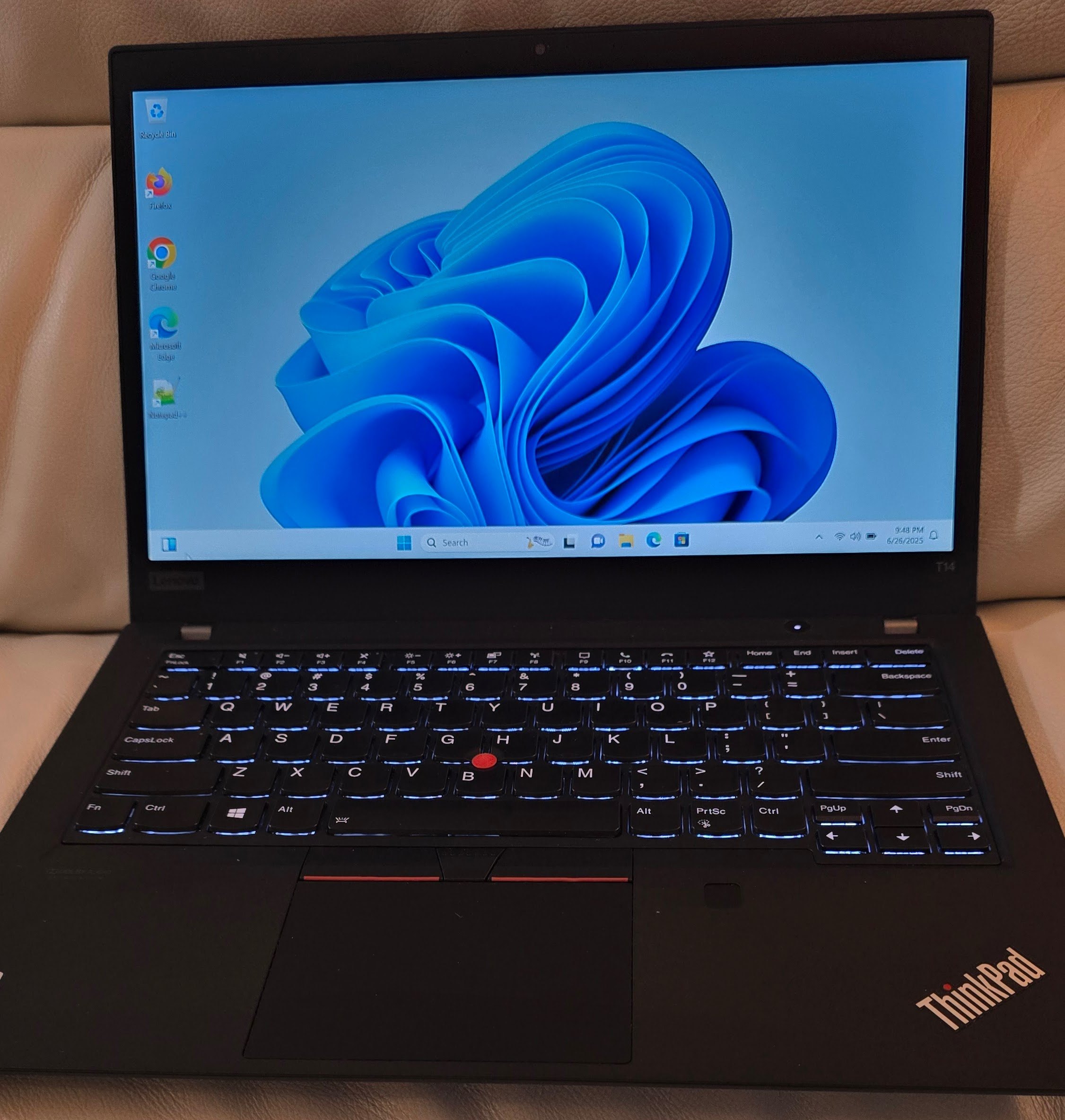 Excellent Condition Lenovo ThinkPad T14 Laptop - black