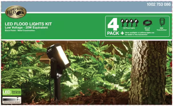 (BRAND NEW) HAMPTON BAY 4PK LED FLOOD LIGHTS - photo 2