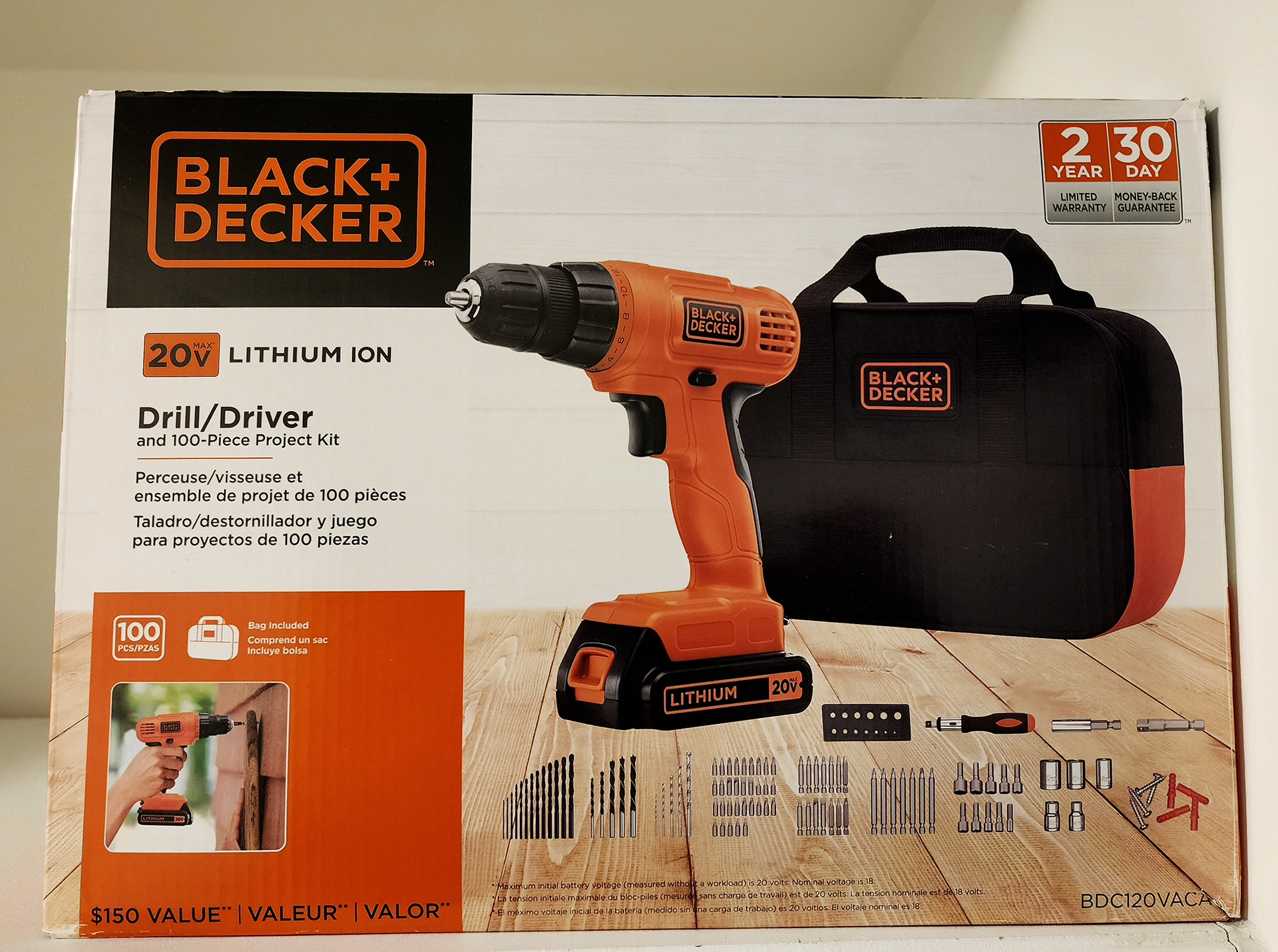 BLACK+DECKER 20V MAX Cordless Drill Driver + 100-Piece Kit - photo 4