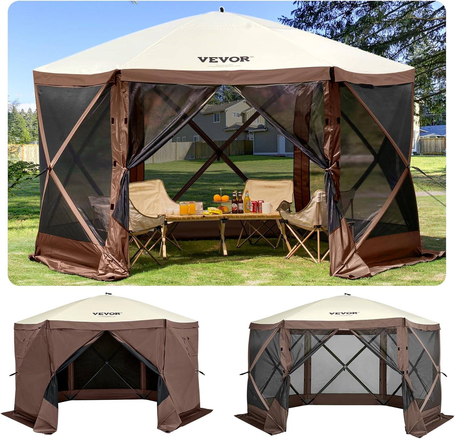 VEVOR Pop-up Gazebo Tent 10x10ft, Portable Design - photo 5
