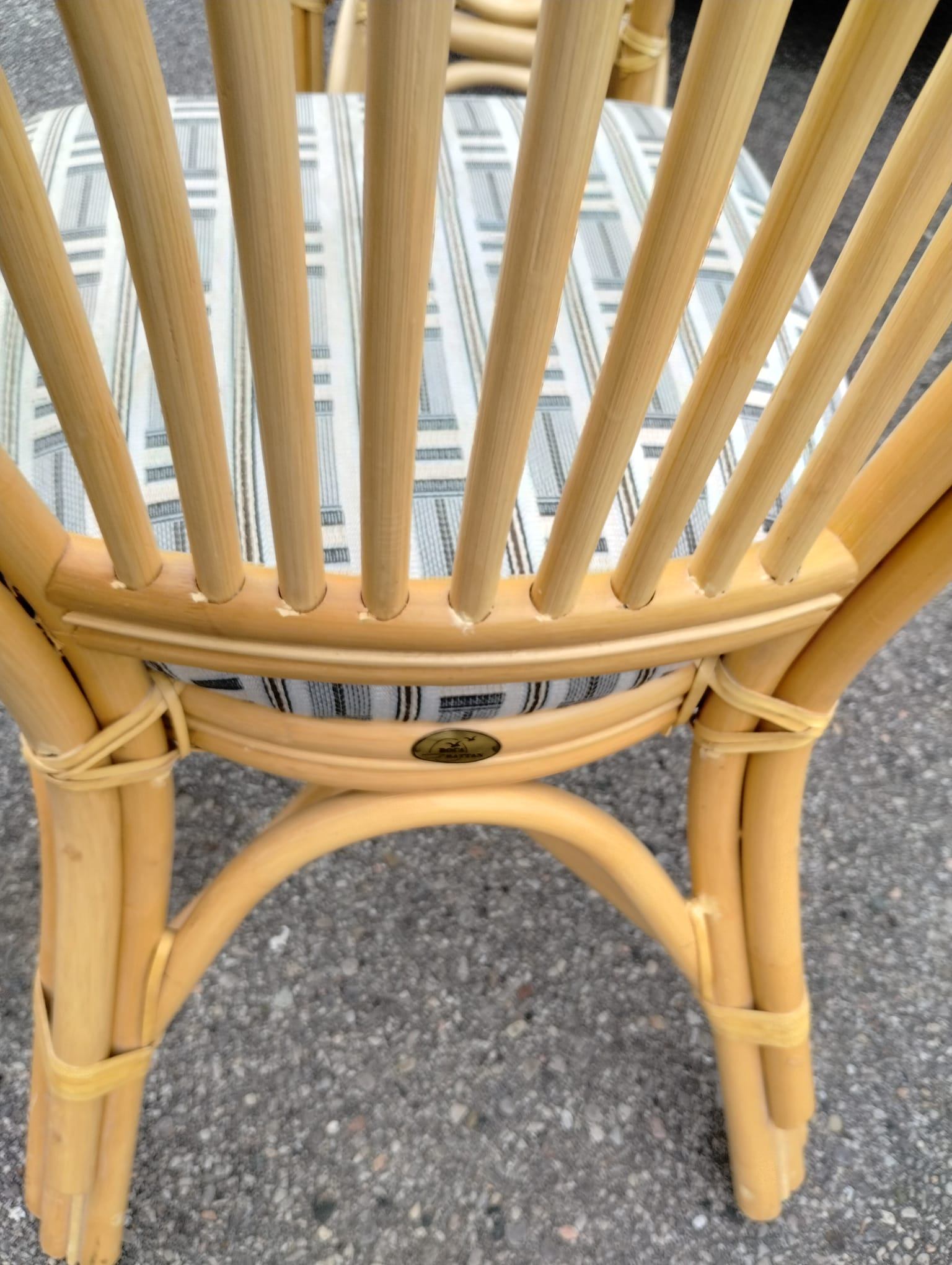 80's Retro 3-Piece Boca Rattan Wicker Table - photo 5