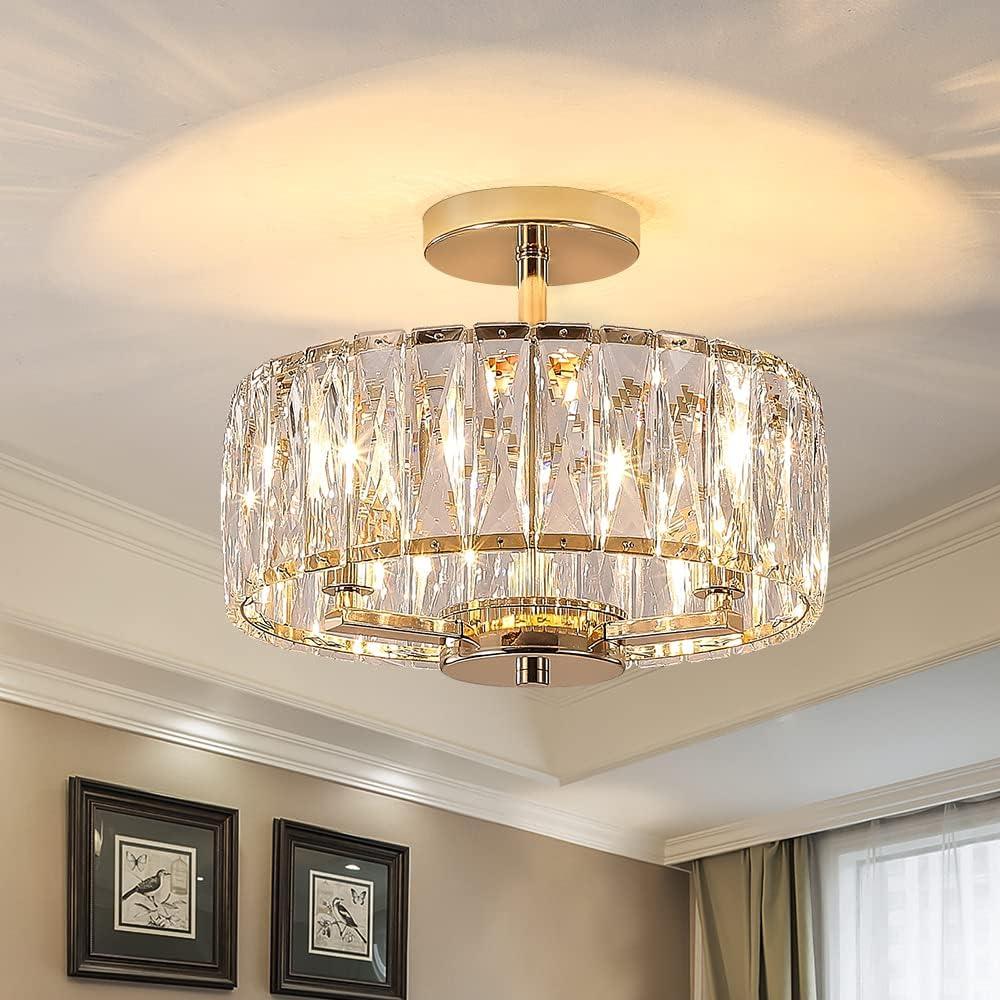 Crystal Chandelier Flush Mount Light Fixture - photo 5