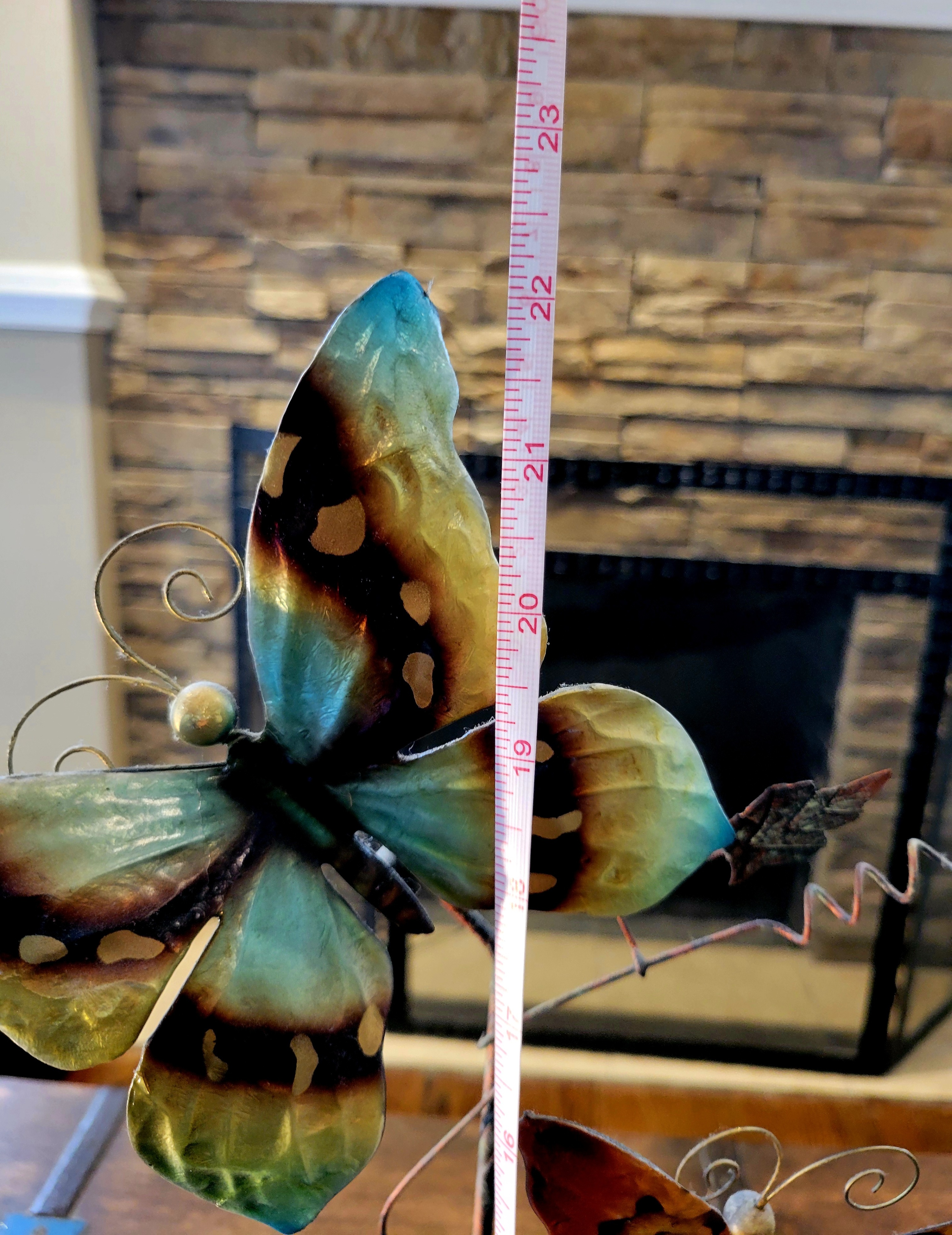 Metal Butterfly Tabletop Sculpture – Home or Garden Decor Art - photo 3