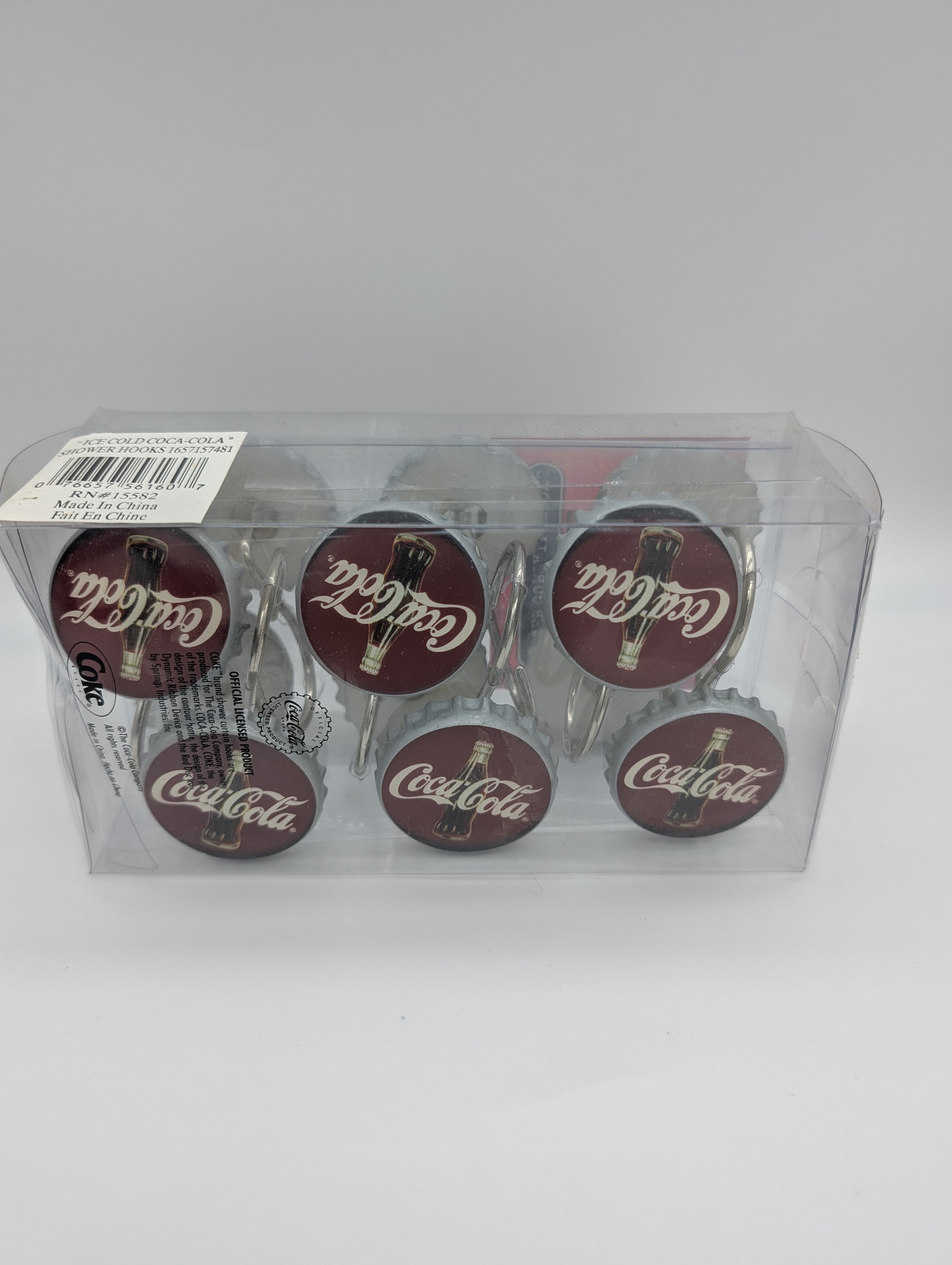 🥤Classic Coca-Cola Bottle Cap Shower Curtain Hooks-Full Set!🥤 - photo 3