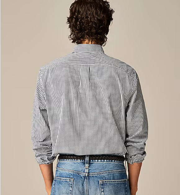 ✅👍🆕J. CREW Men's Small Slim Fit Blue & White Checkered Shirt - photo 5