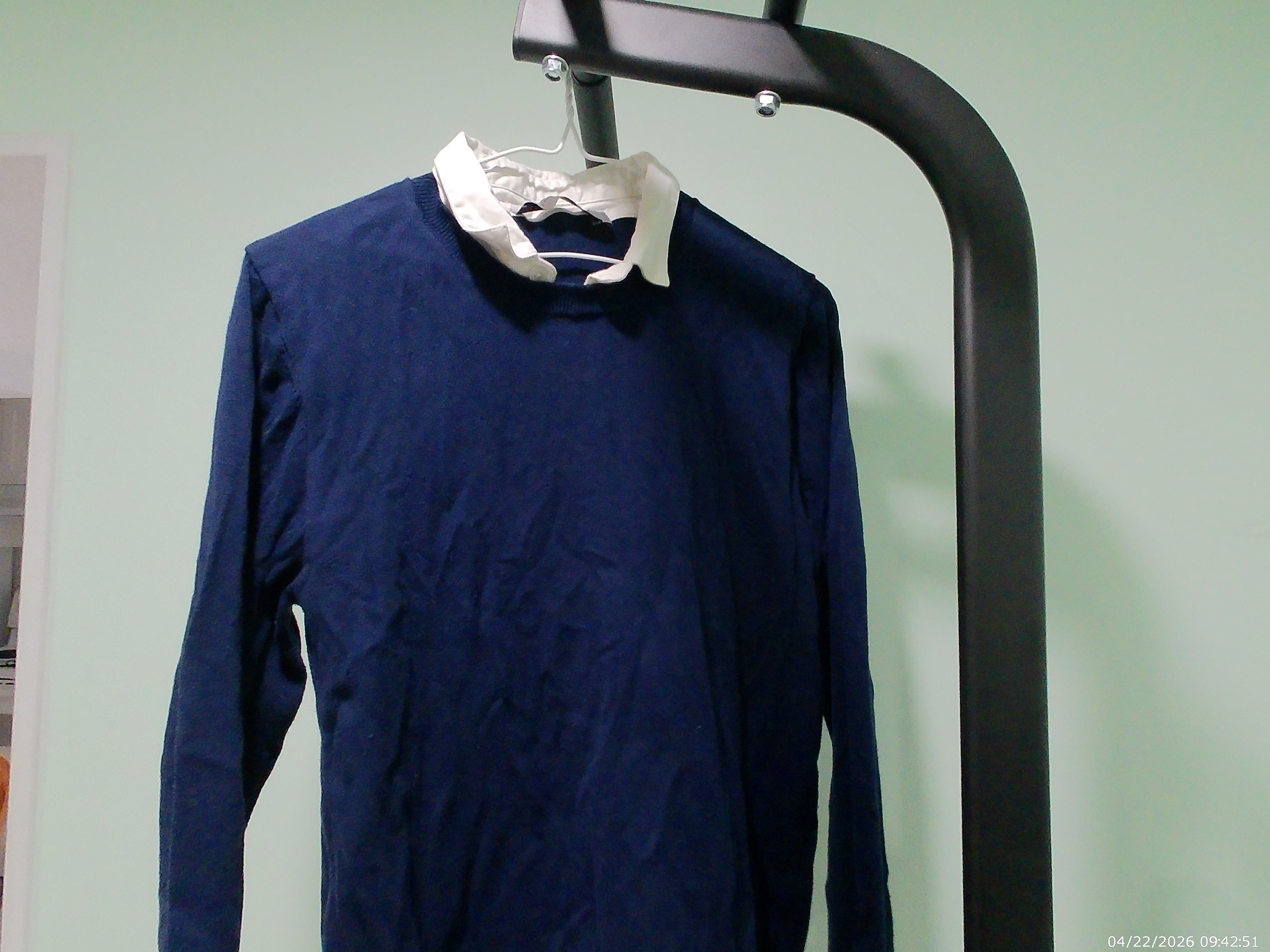 Navy Blue Crew Neck Sweater - photo 2