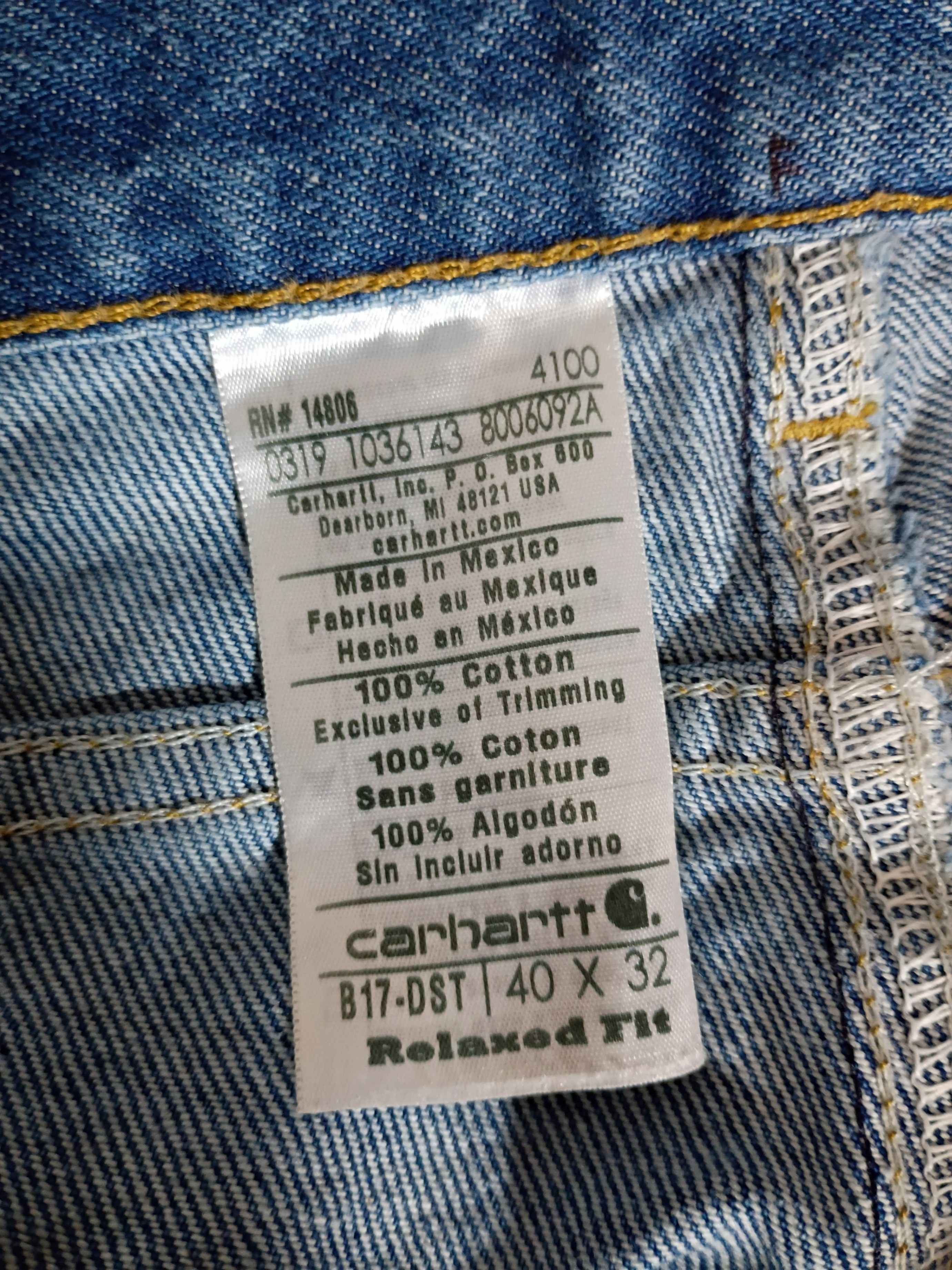 Carhart Relaxed jeans - Men's 40 x 32 - Blue - photo 3