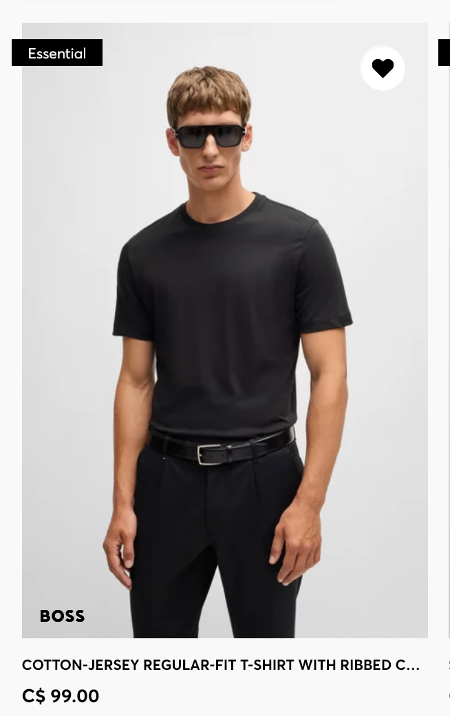 ✅👍🆕HUGO BOSS Men's Medium Black T-Shirt