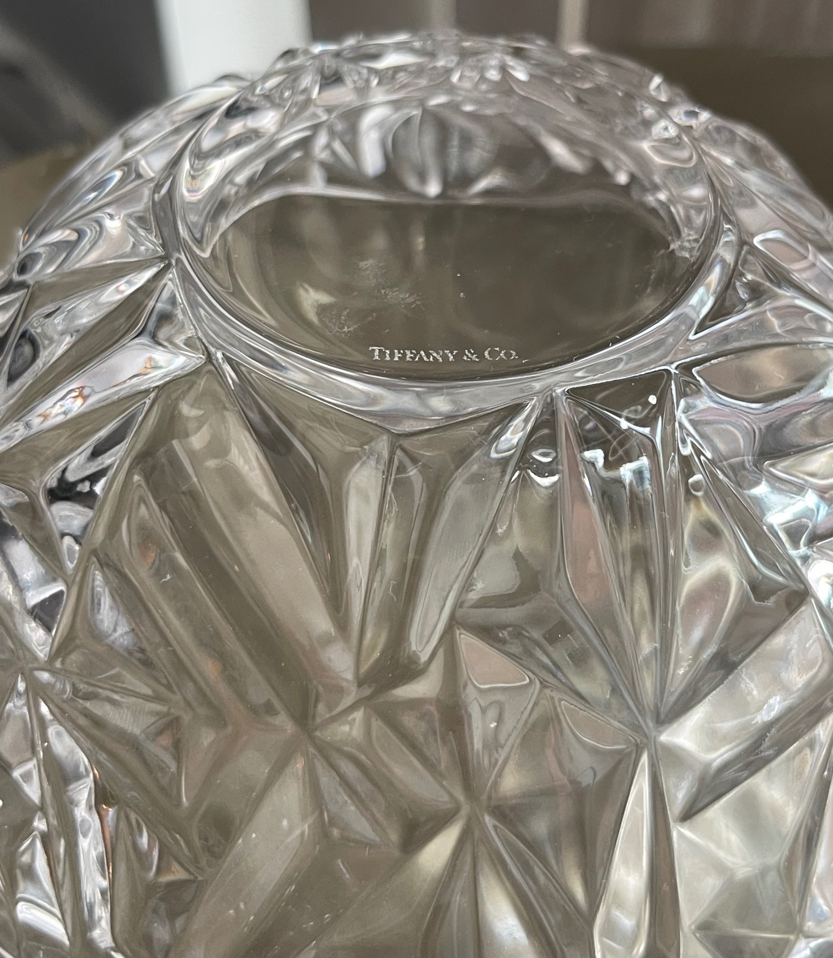 Tiffany & Co. Signed Rock Cut Crystal Bowl (6") - photo 5