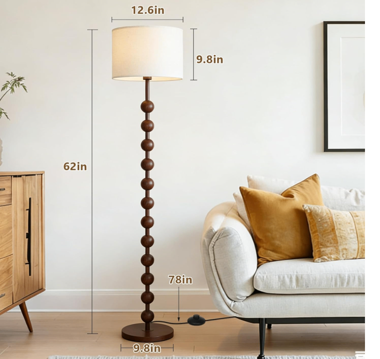 Floor Lamps for Living Room, Metal Floor Lamp with Remote - photo 4