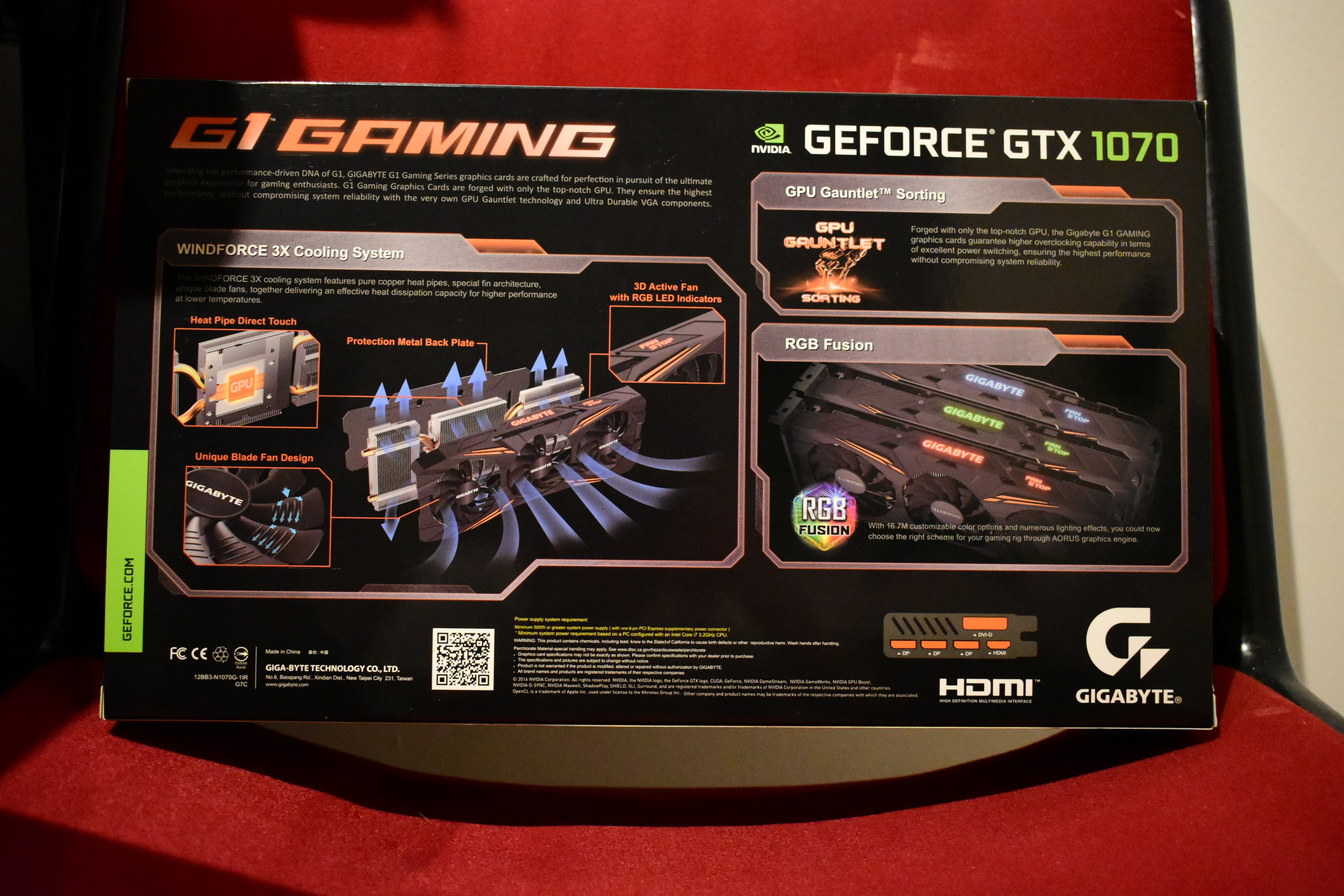 GIGABYTE G1 GAMING GTX1070 8G OC 8K Display - photo 5